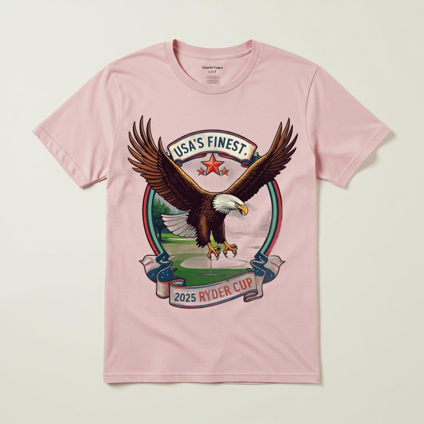 USA's Finest Ryder Cup 2025 Unisex Garment-Dyed T-shirt | Patriotic Bald Eagle Golf Fan Apparel | Commemorative Tee Gift for Golfers & Fans
