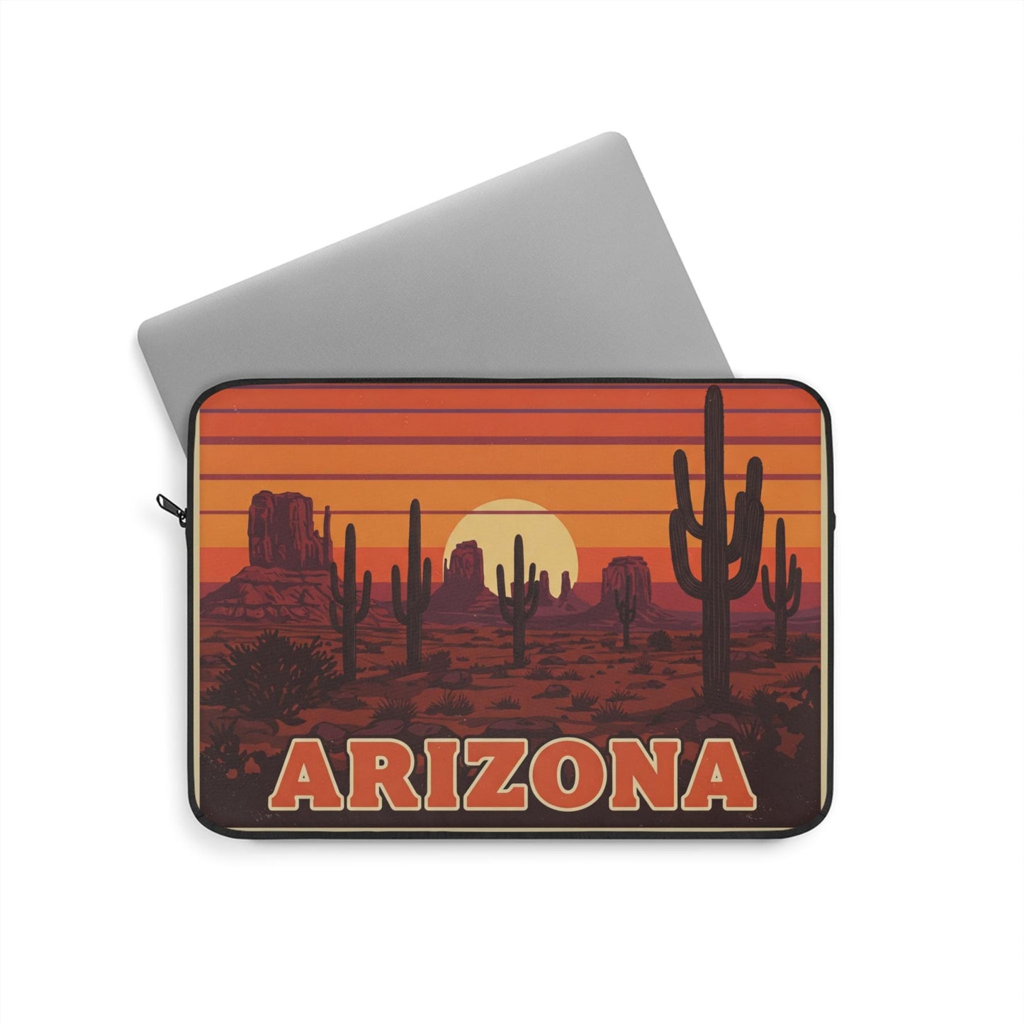 Arizona Desert-Inspired Laptop Bag -Boho Southwest Computer Carry Case -Vibrant Desert Landscape Tote for Free Spirits