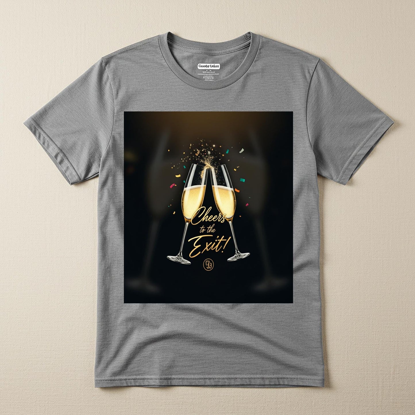 Cheers to the Exit T-Shirt | Farewell Gift for Retirement, Graduation, New Job | Celebration Apparel for New Beginnings & Milestones