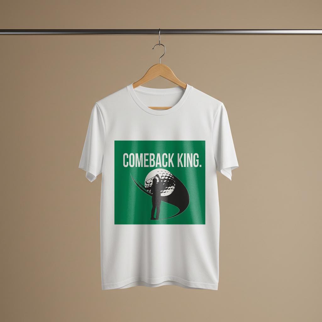 Comeback King Golf Shirt | Motivational Golfer Tee | Inspirational Sports Apparel | Garment-Dyed Unisex T-Shirt | Victory Resilience Gift