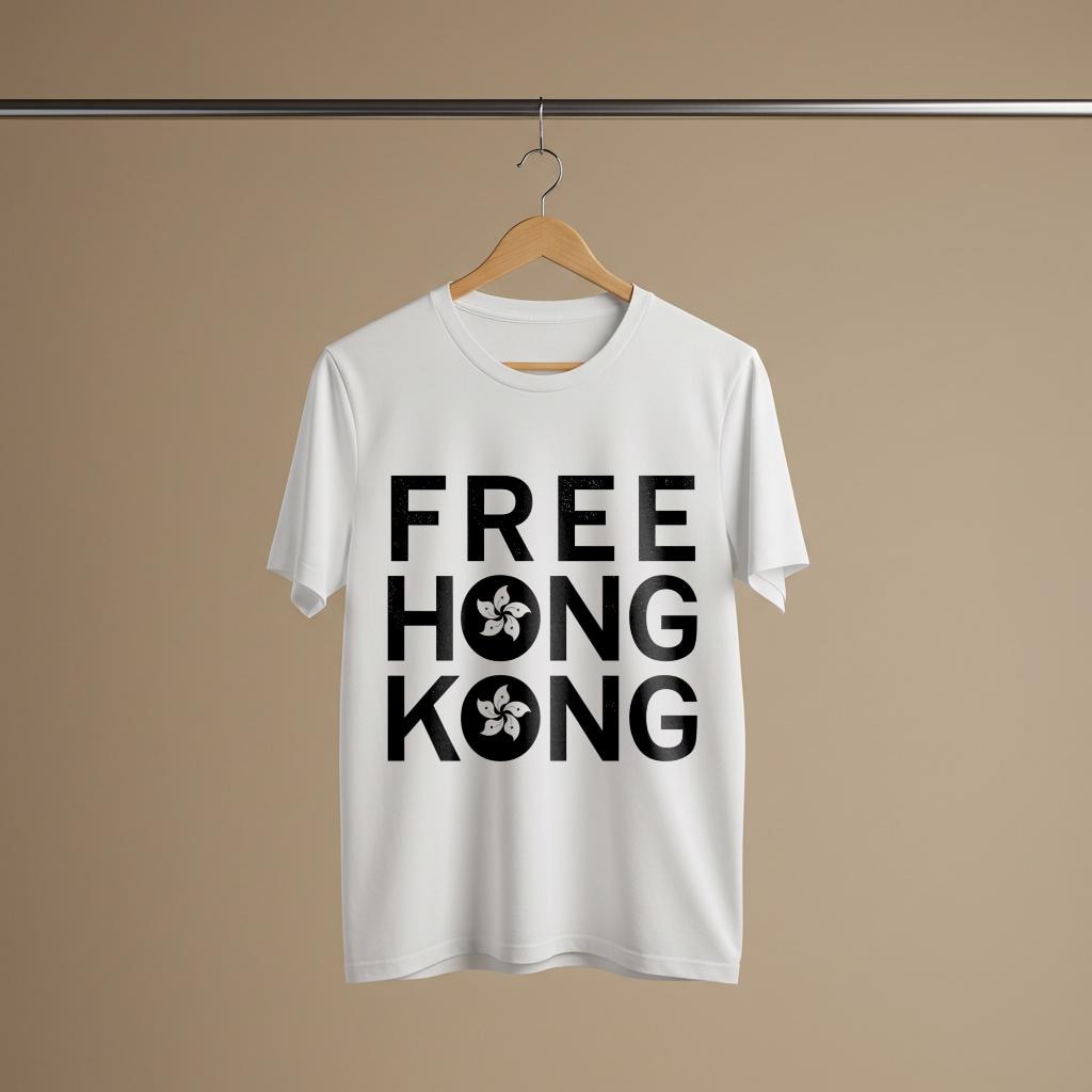 Free Hong Kong T-Shirt | Solidarity Bauhinia Flower Tee | Democracy Movement Apparel | Human Rights Activism Shirt | Unisex Garment Dyed Top