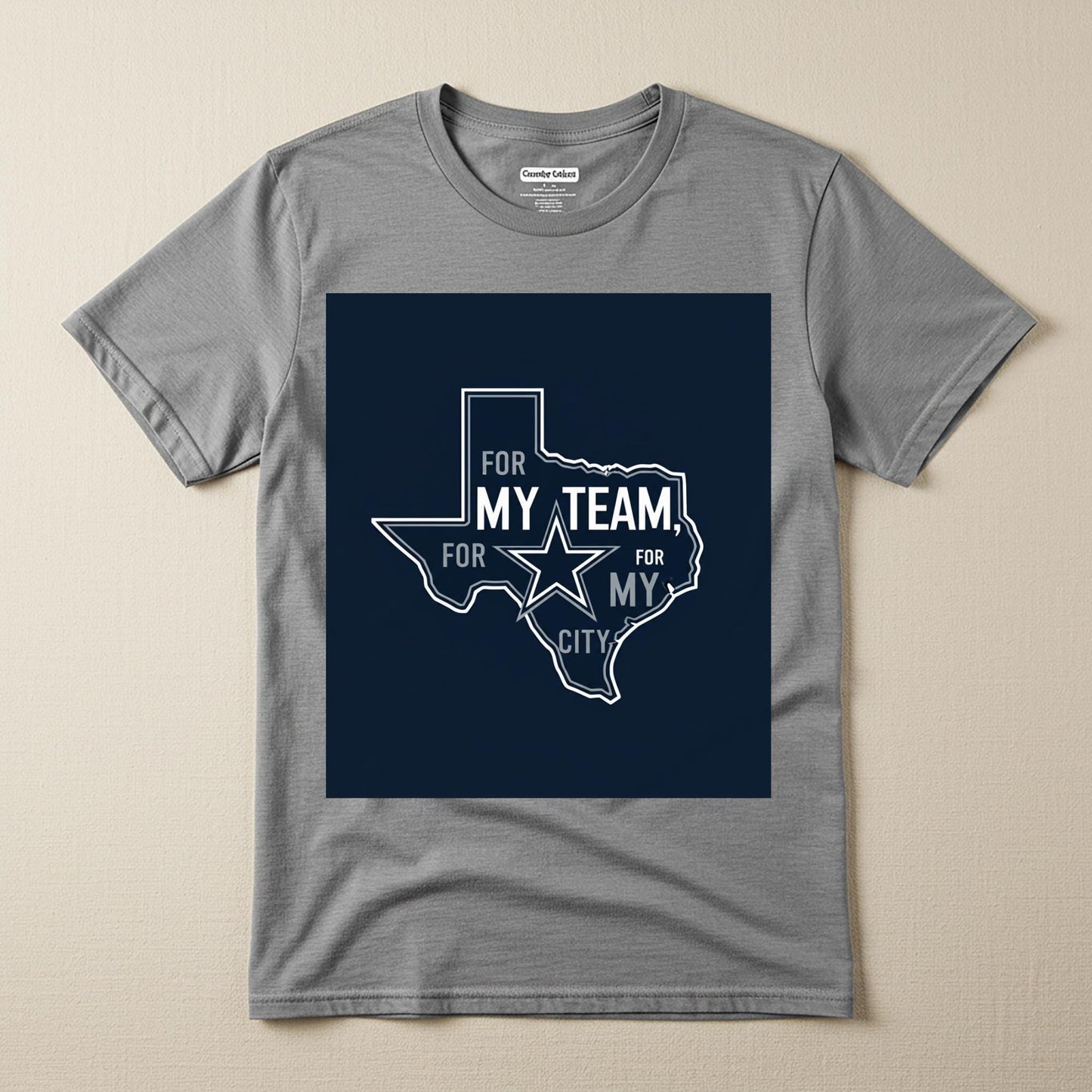 Unisex Garment-Dyed Dallas Cowboys Texas Pride T-Shirt | For My Team For My City NFL Fan Apparel | Game Day Football Tee Gift for Fans