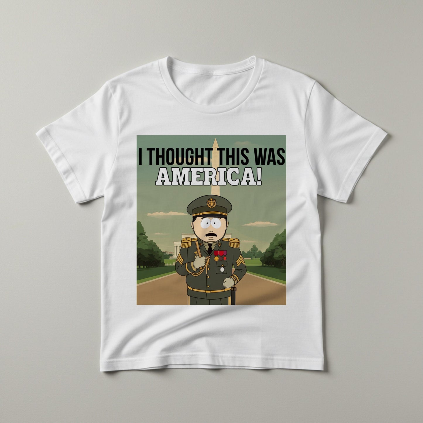 South Park Randy Marsh I Thought This Was America T-Shirt | Political Humor Satirical American Parody Funny Protest Pop Culture Graphic Tee