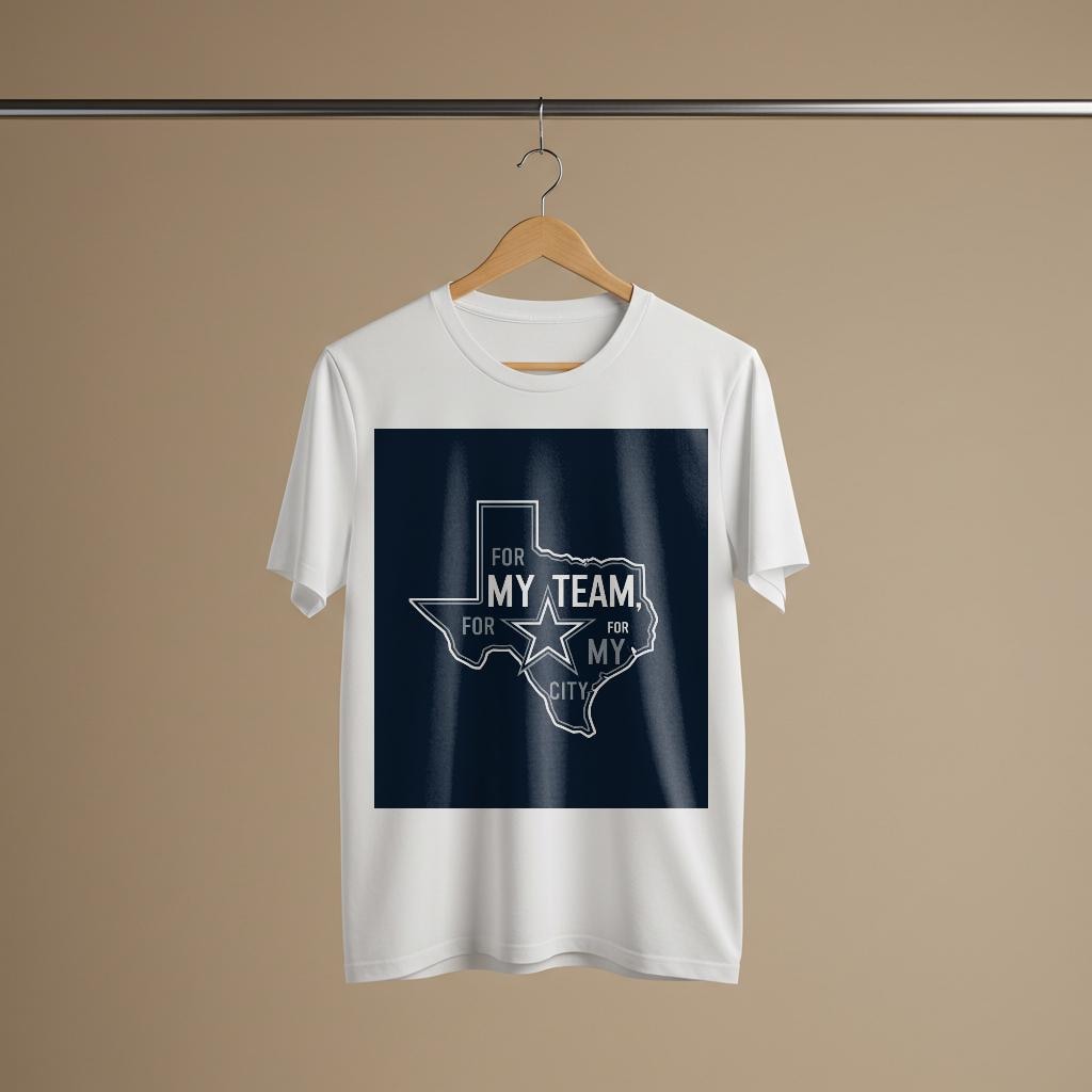Unisex Garment-Dyed Dallas Cowboys Texas Pride T-Shirt | For My Team For My City NFL Fan Apparel | Game Day Football Tee Gift for Fans