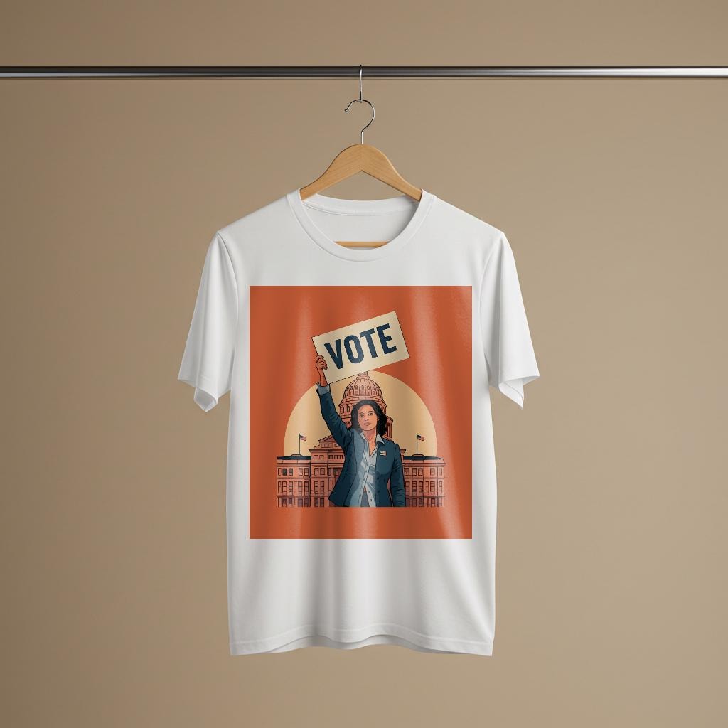 Empowering Vote T-shirt | Civic Engagement Democracy Apparel | Womens Empowerment Political Activism Tee | Get Out The Vote GOTV Shirt