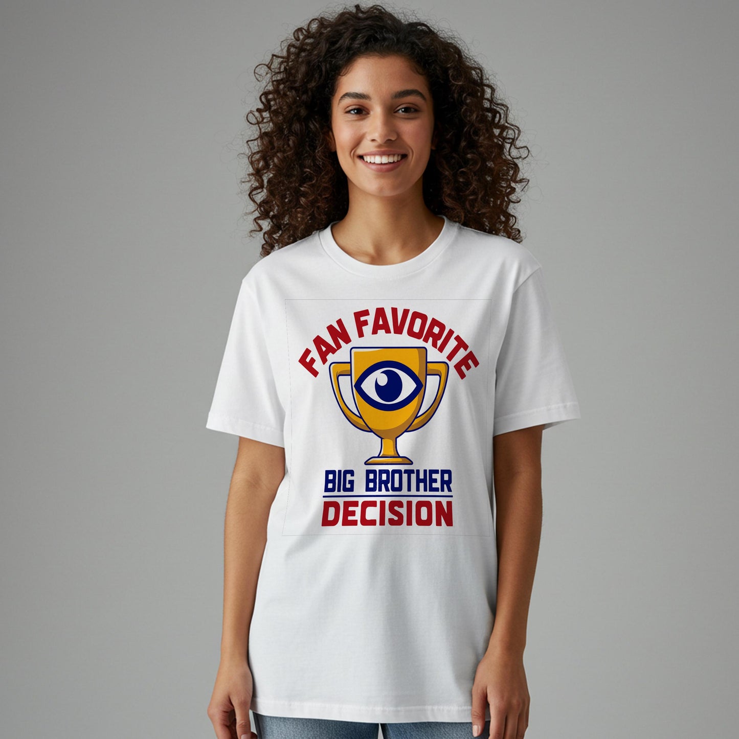 Big Brother Fan Favorite Decision Tee | Reality TV Show Merchandise | Eye Trophy Graphic | Unisex Garment Dyed T-Shirt Gift for Avid Viewers