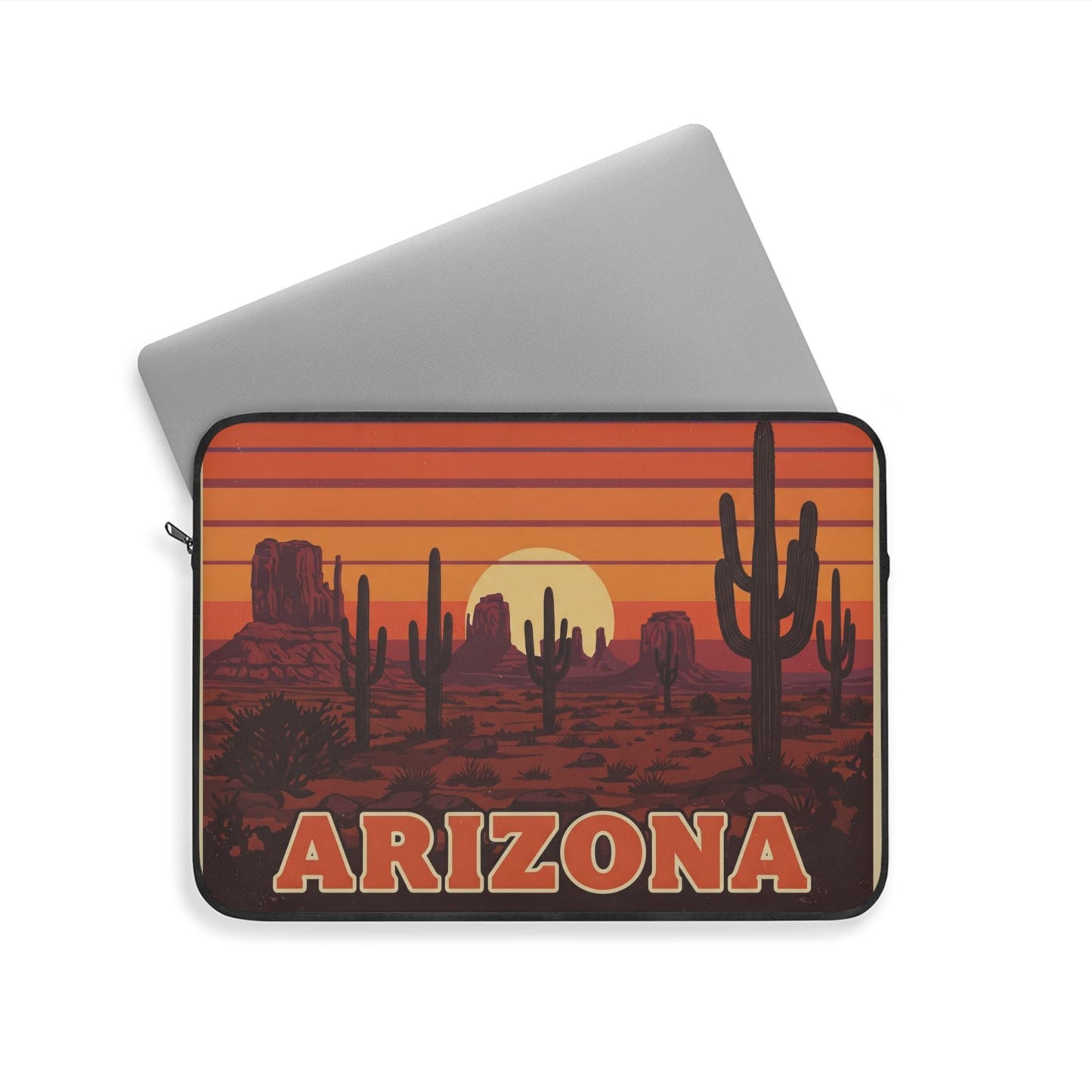 Arizona Desert-Inspired Laptop Bag -Boho Southwest Computer Carry Case -Vibrant Desert Landscape Tote for Free Spirits