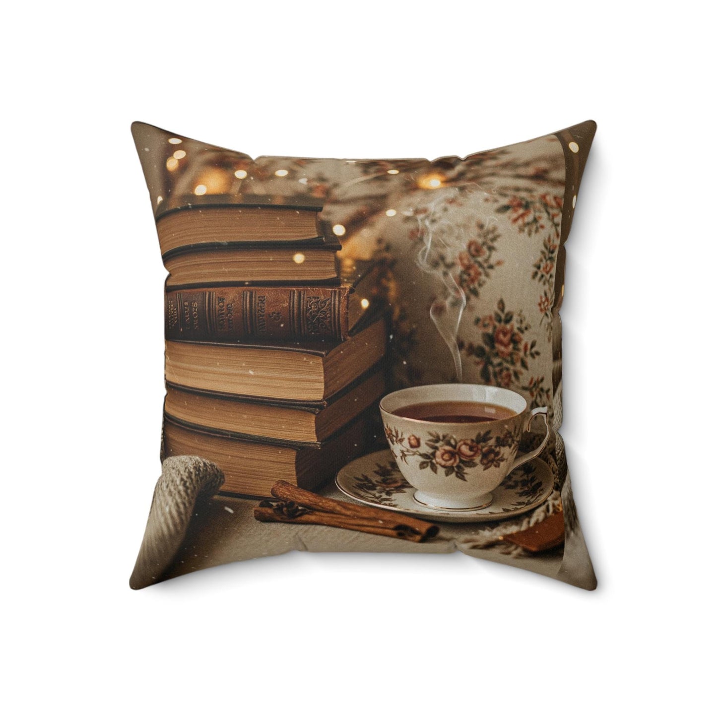 Cozy Book Nook Throw Pillow - Literary Decor for Book Lovers & Reading Corners