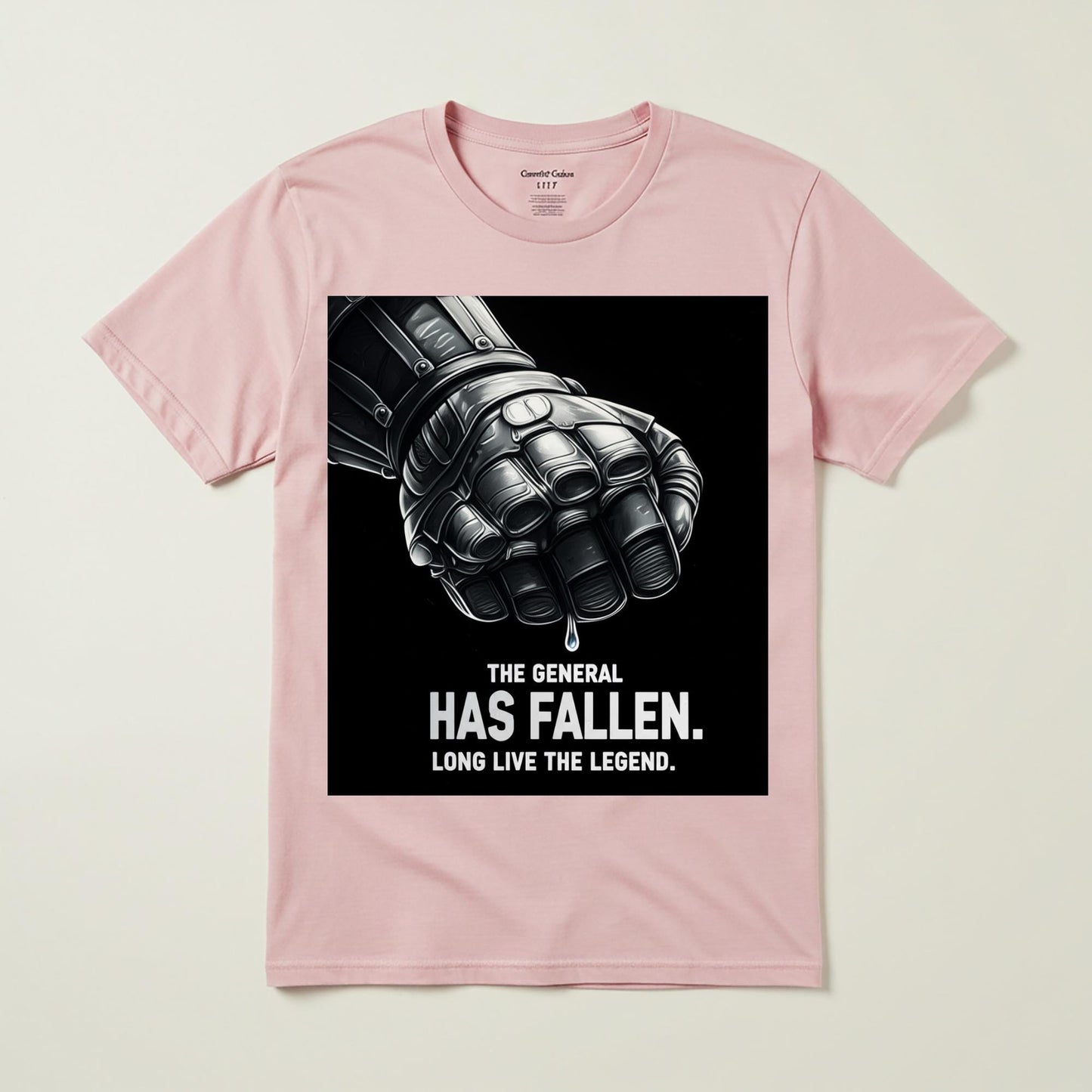 Fallen General Armored Gauntlet Unisex Garment-Dyed T-Shirt | Long Live The Legend Hero's Legacy Tribute Tee | Epic Fantasy Sci-Fi Gaming