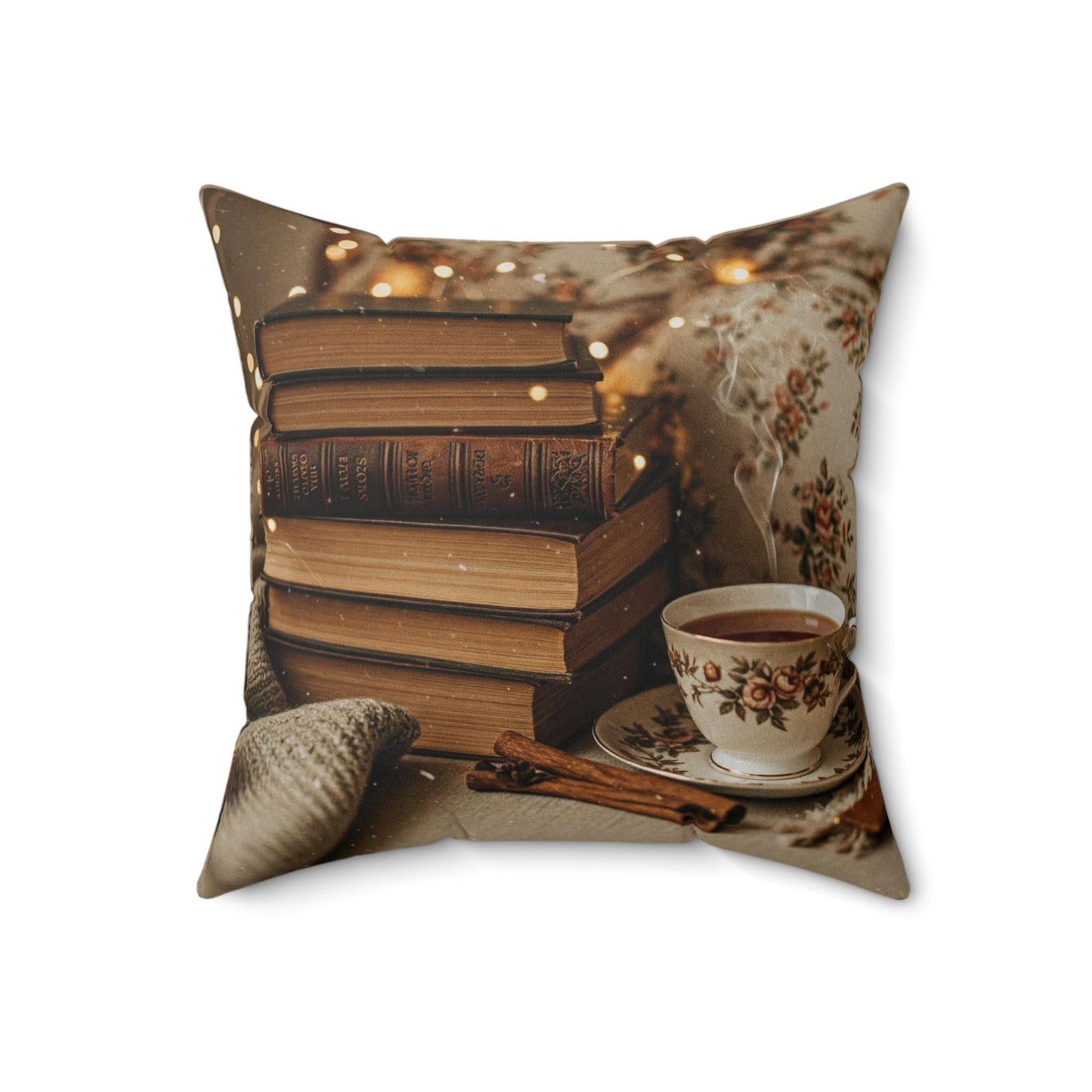 Cozy Book Nook Throw Pillow - Literary Decor for Book Lovers & Reading Corners