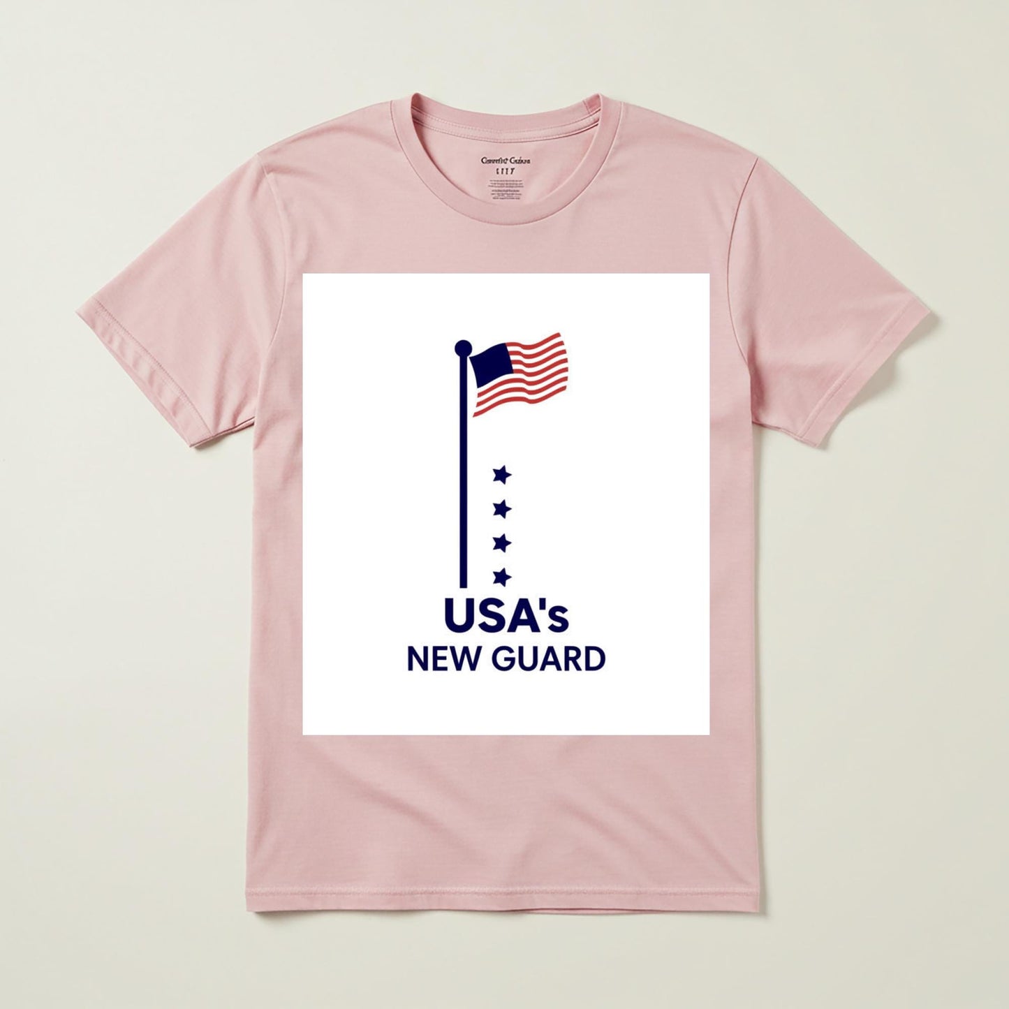 Unisex Garment-Dyed Patriotic Tee | USA's New Guard American Flag Shirt | Minimalist Pride Apparel | 4th of July Veterans Day Gift