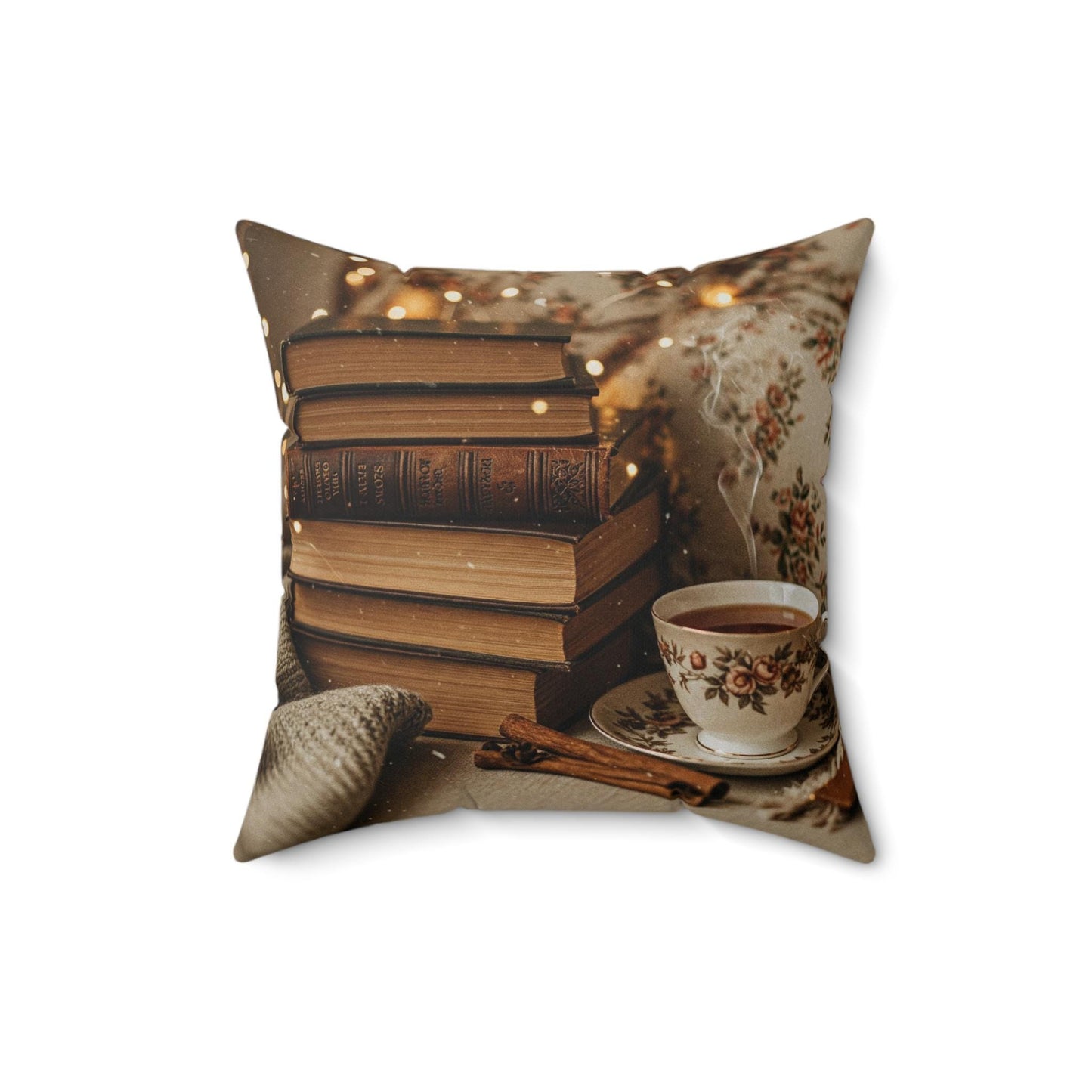 Cozy Book Nook Throw Pillow - Literary Decor for Book Lovers & Reading Corners