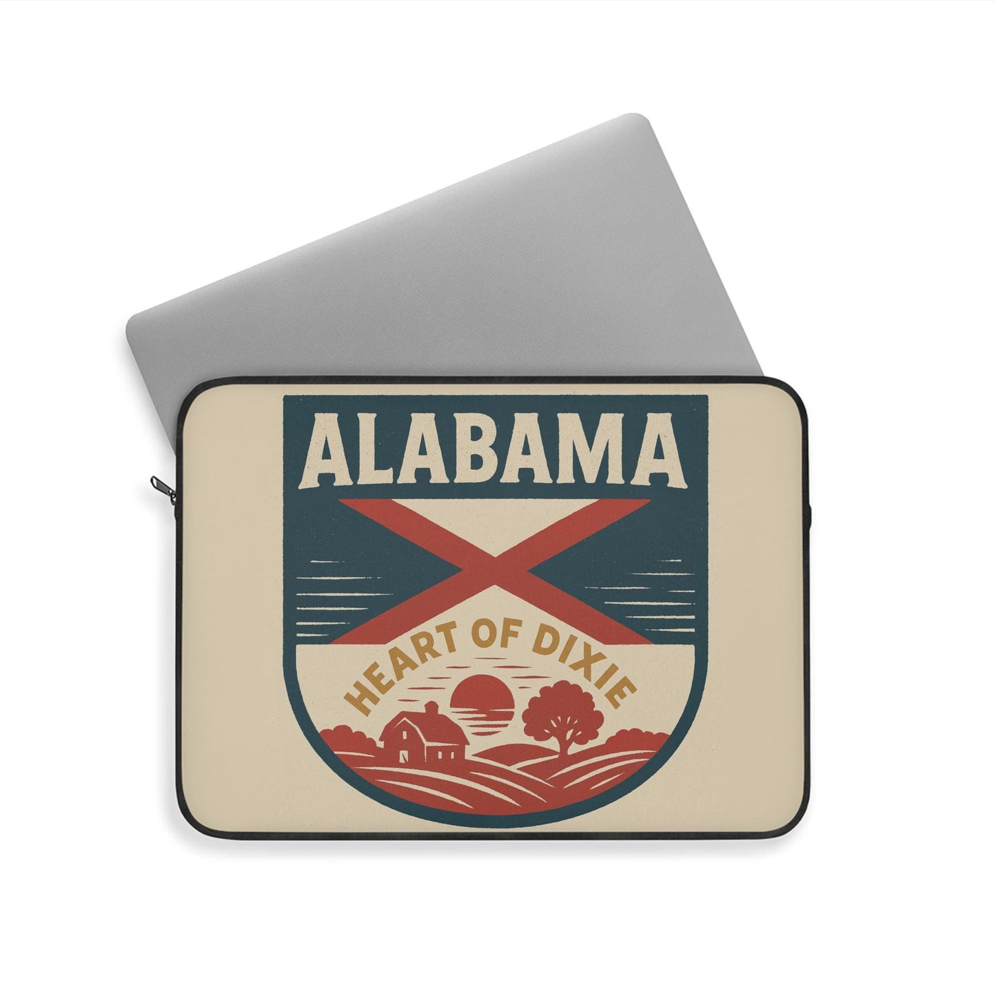 Alabama Flag Laptop Bag- Southern Pride Computer Sleeve - Water-Resistant Tech Case for Students & Travelers