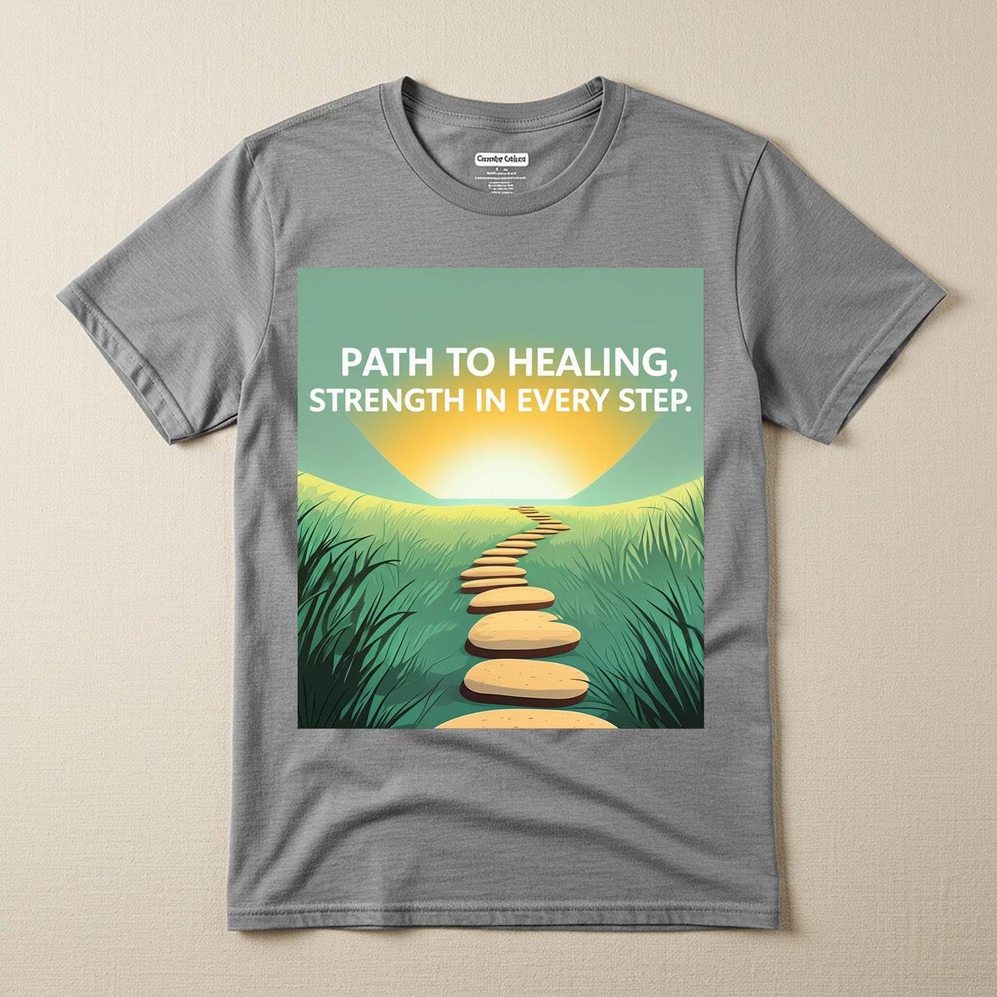 Healing Journey Unisex T-shirt | Strength In Every Step Motivational Garment-Dyed Tee | Inspirational Recovery & Personal Growth Gift