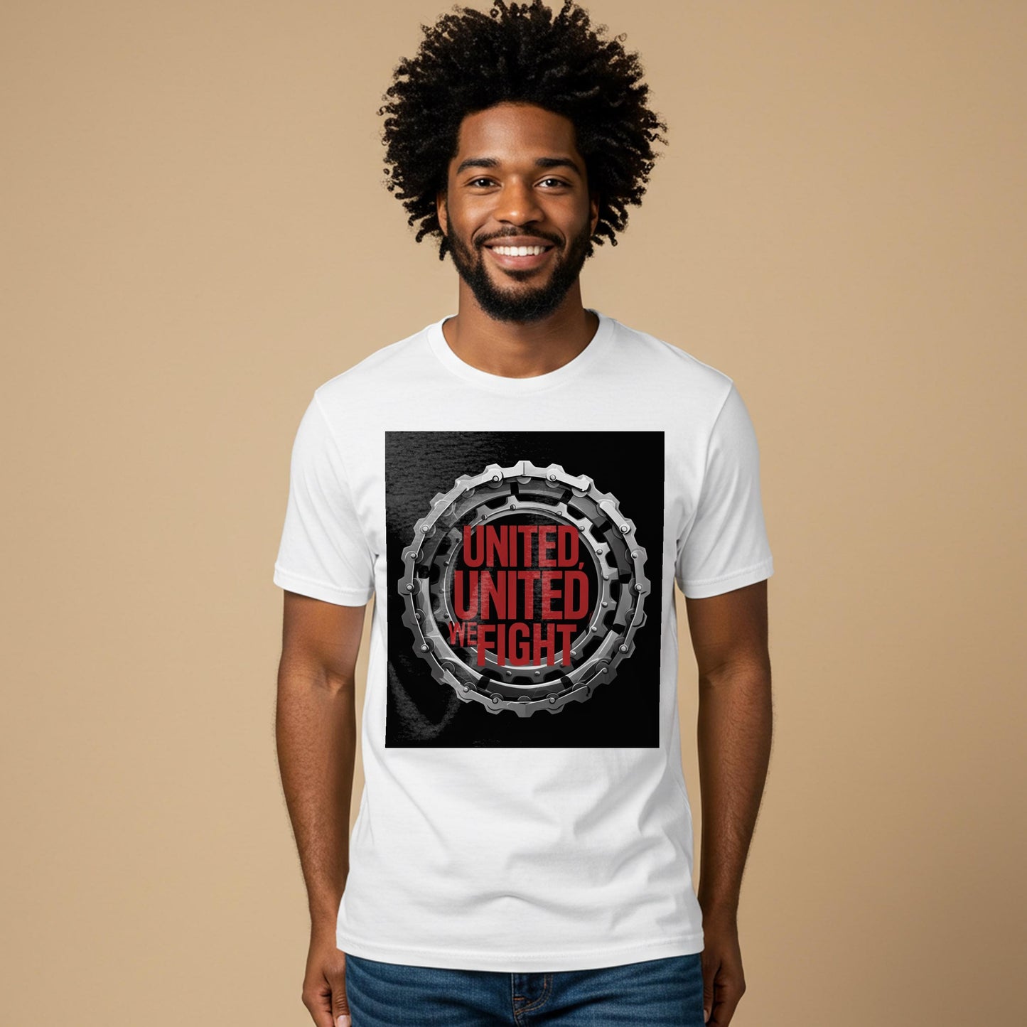 United We Fight T-shirt | Solidarity Activist Apparel | Resistance Collective Strength Tee | Chain Gear Industrial Style Graphic Shirt