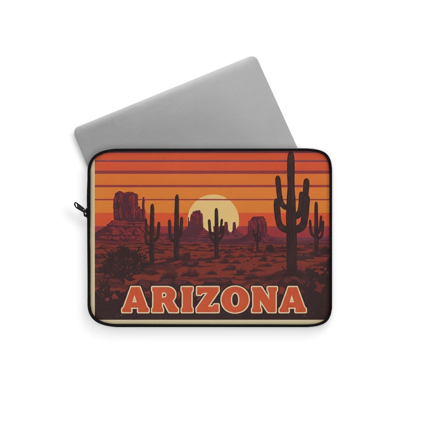 Arizona Desert-Inspired Laptop Bag -Boho Southwest Computer Carry Case -Vibrant Desert Landscape Tote for Free Spirits