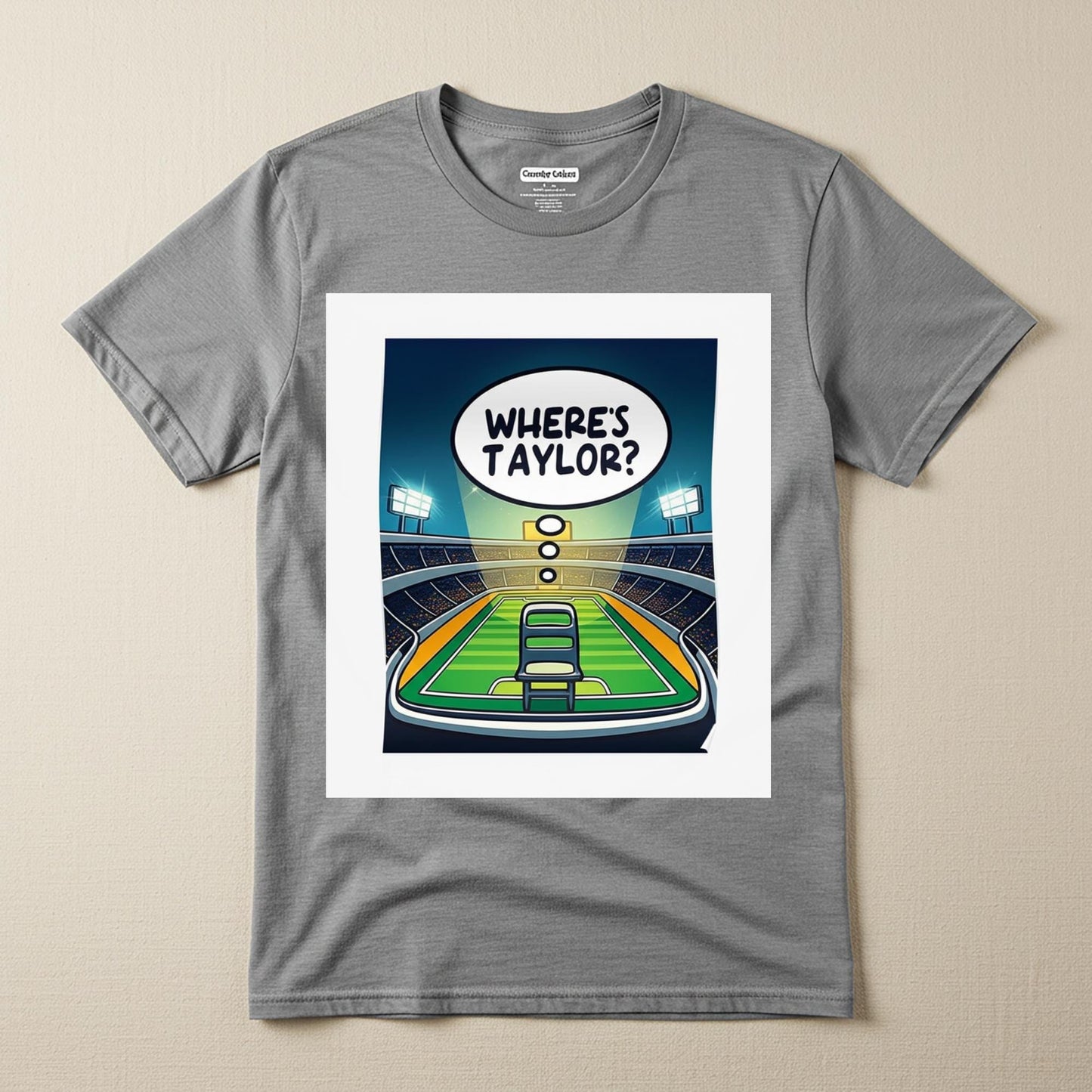Where's Taylor T-shirt Funny Football Game Day Humor Pop Culture Tee Travis Kelce Fan Gift Swiftie Apparel Unisex Garment Dyed Shirt