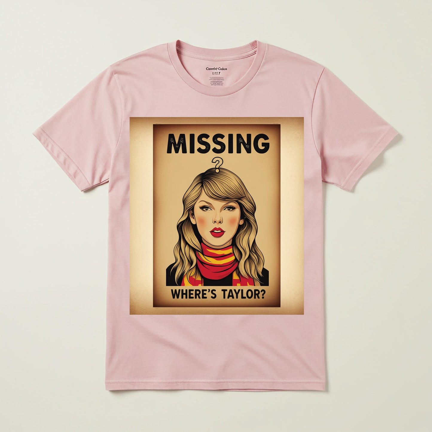 Where's Taylor Swift Missing Poster T-Shirt | Vintage Style Swiftie Fan Apparel | Unisex Garment Dyed Pop Culture Graphic Tee Gift