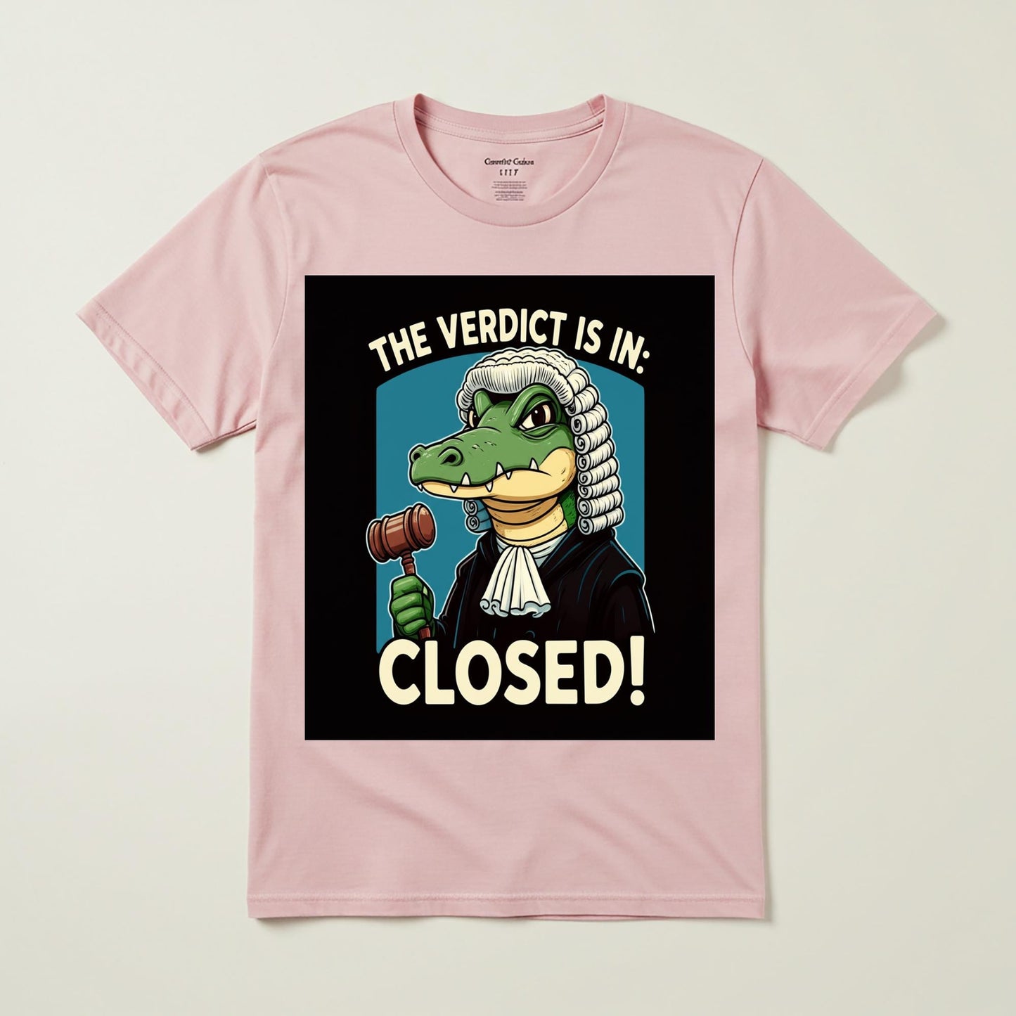 Gavel Gator Judge Alligator T-Shirt | Legal Humor Tee | Court Closed Verdict Is In Funny Lawyer Gift Law Student Witty Legal Design