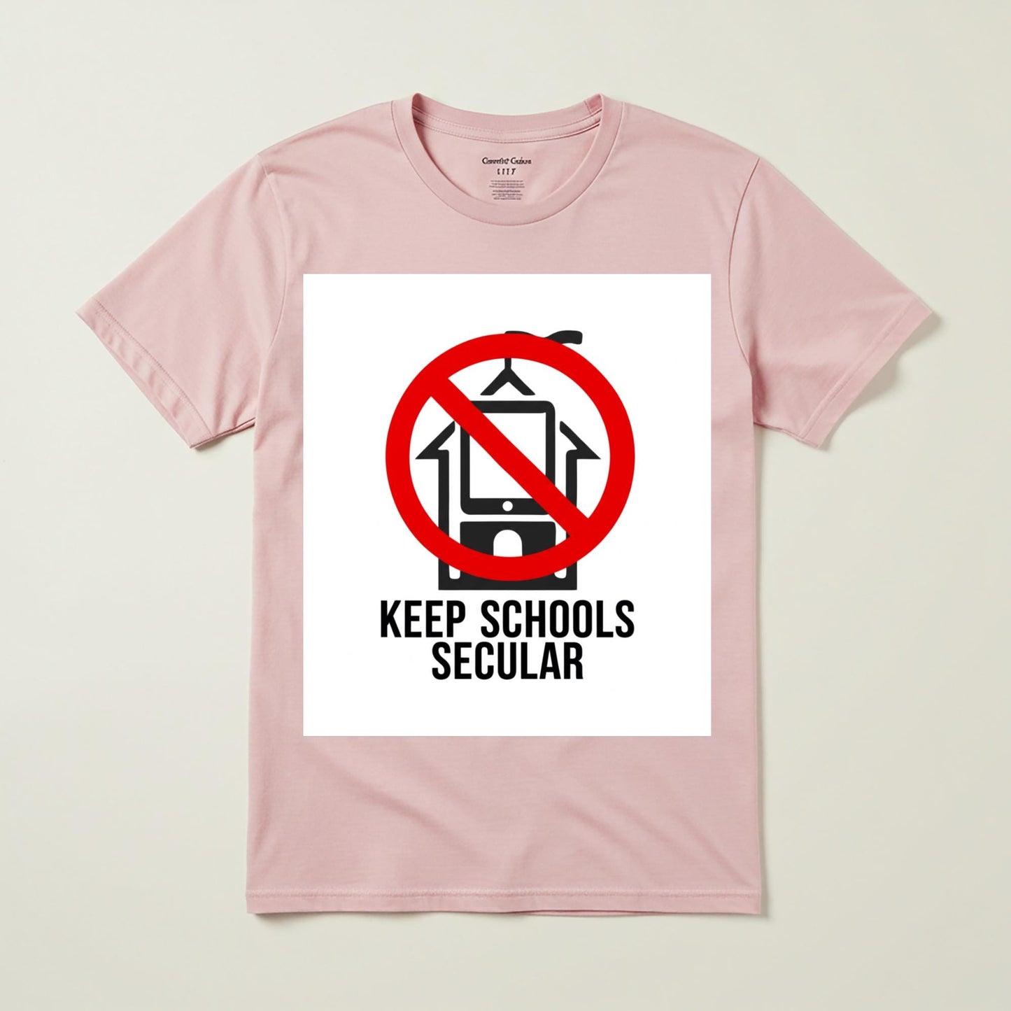 Keep Schools Secular Unisex Garment-Dyed T-shirt | Separation of Church and State Activist Protest Wear | Secular Education Advocate Tee
