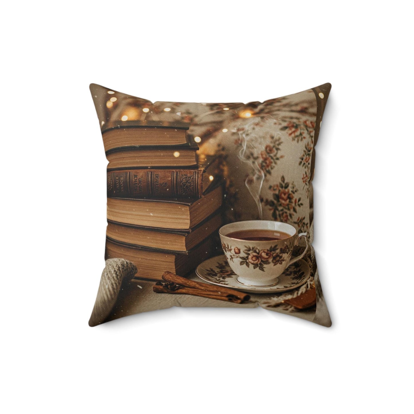 Cozy Book Nook Throw Pillow - Literary Decor for Book Lovers & Reading Corners