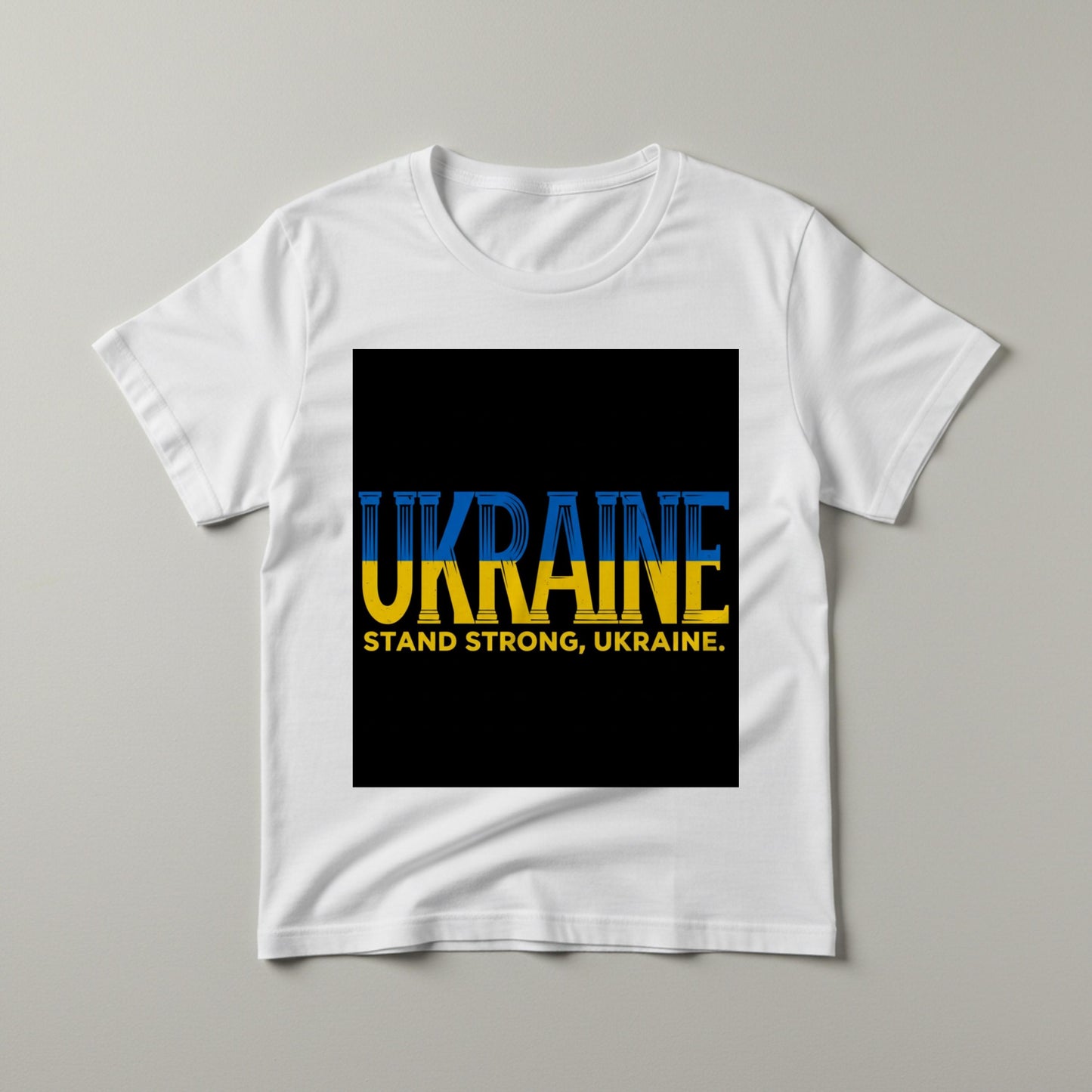 Unisex Garment-Dyed Ukraine Stand Strong T-Shirt | Ukrainian Flag Colors Tee | Support Ukraine Apparel | Patriotic Pride Gift for Solidarity