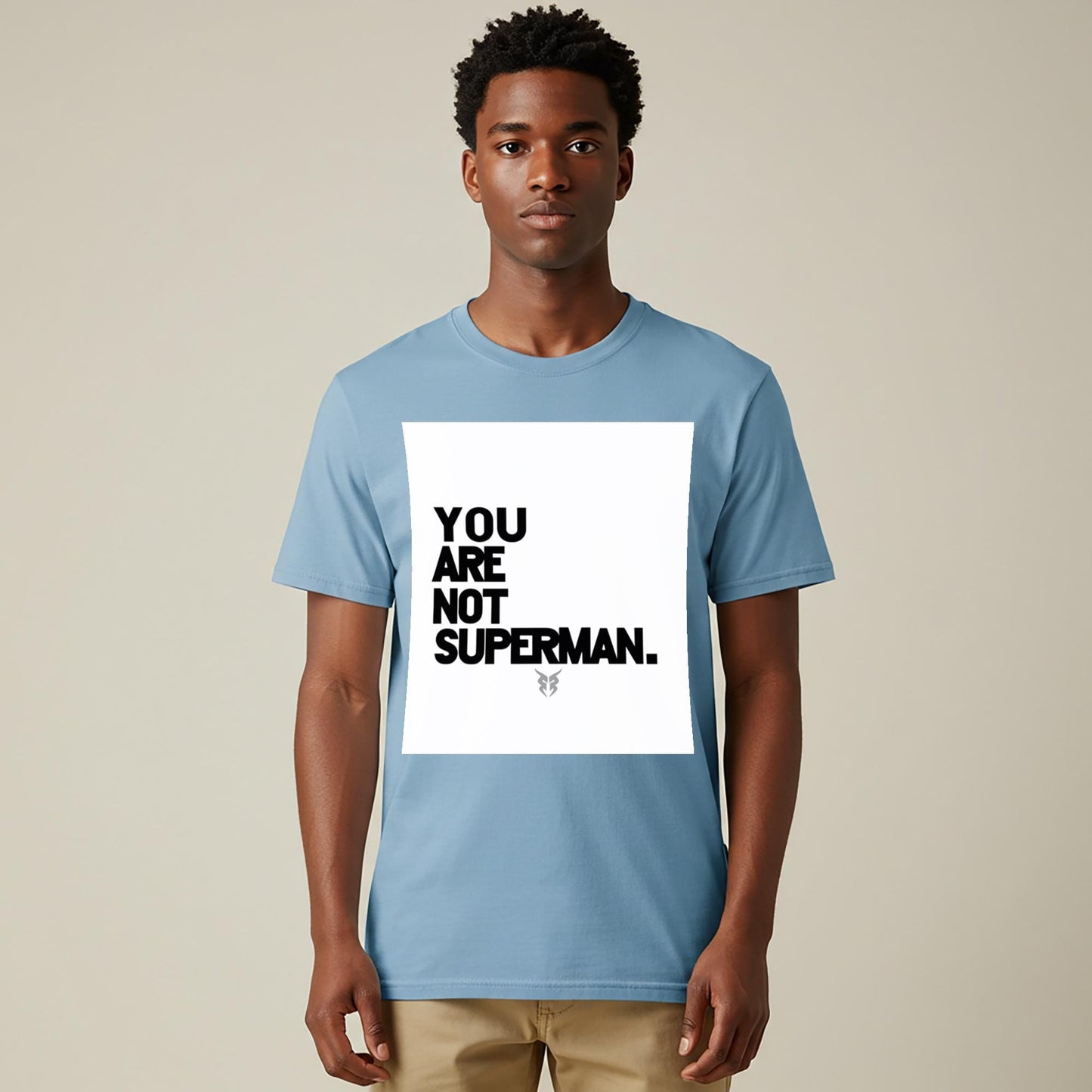 Unisex Not Superman T-Shirt | Self-Care Mental Health Tee | Realistic Expectations Anti-Perfectionism Statement Shirt | Humility Gift