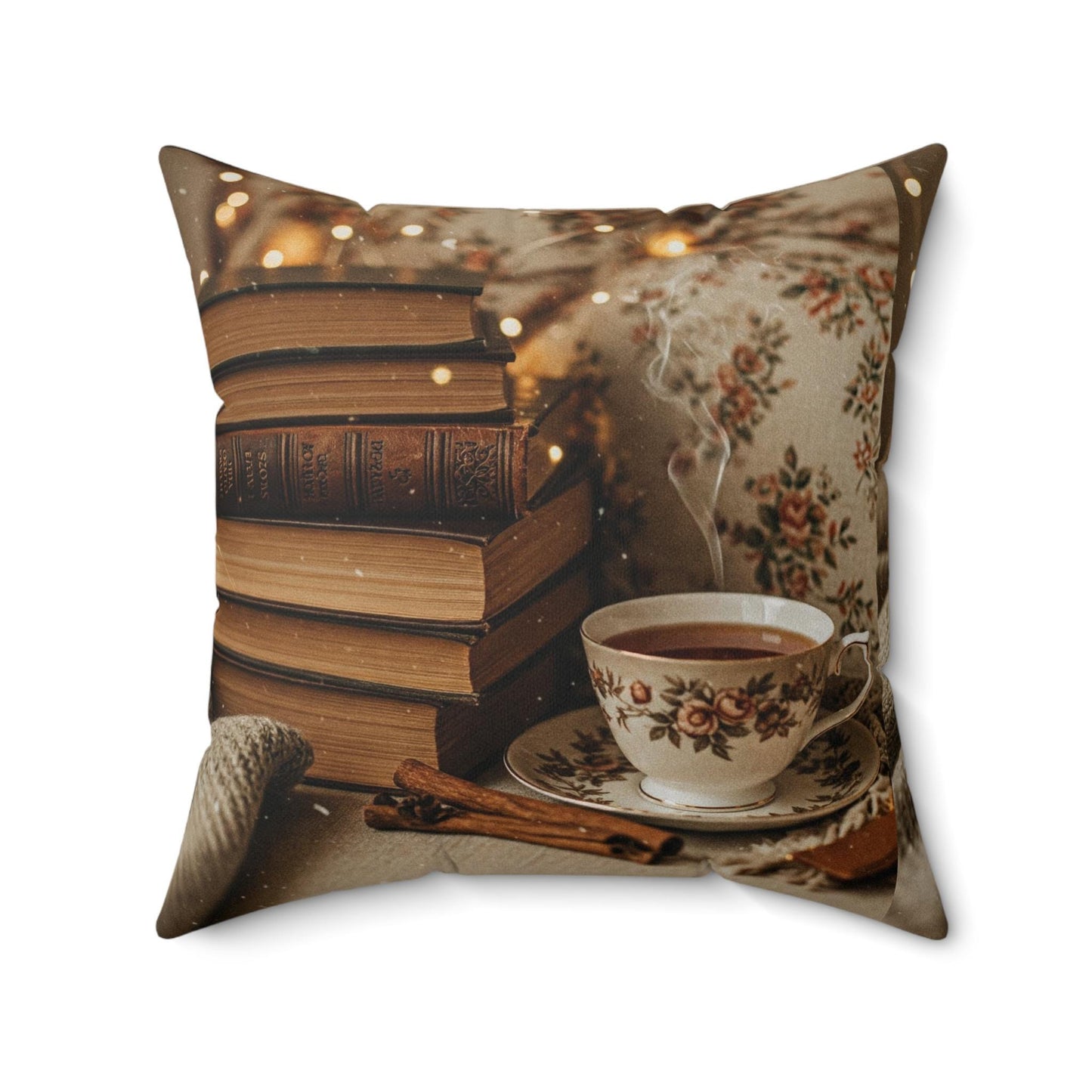 Cozy Book Nook Throw Pillow - Literary Decor for Book Lovers & Reading Corners