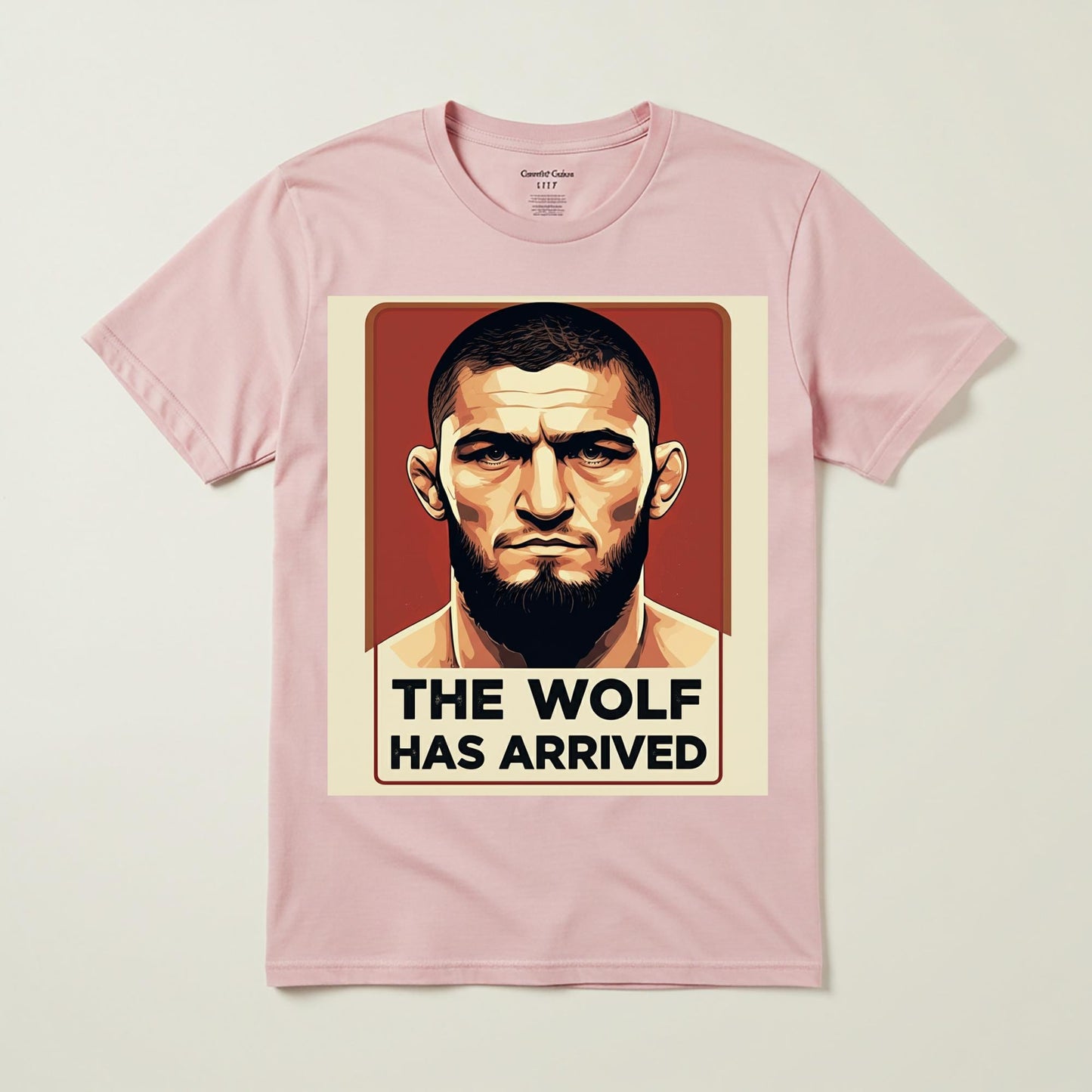 Unisex Garment-Dyed T-shirt | The Wolf Has Arrived MMA Fan Apparel | Bold Fighter Graphic Tee | Vintage Propaganda Style Statement Shirt
