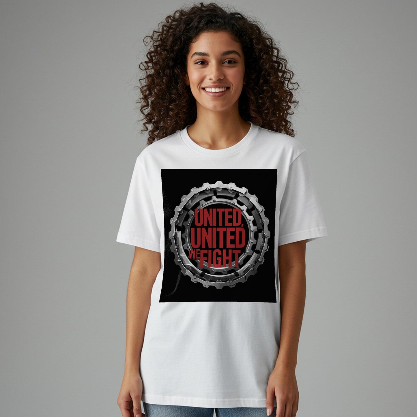United We Fight T-shirt | Solidarity Activist Apparel | Resistance Collective Strength Tee | Chain Gear Industrial Style Graphic Shirt