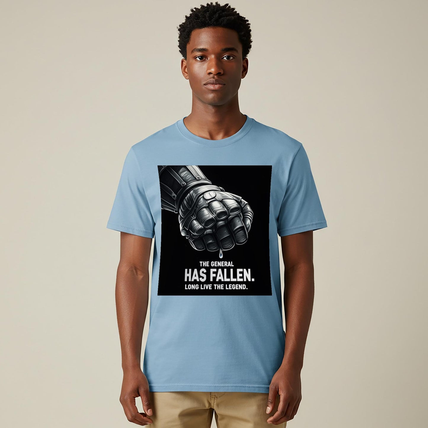 Fallen General Armored Gauntlet Unisex Garment-Dyed T-Shirt | Long Live The Legend Hero's Legacy Tribute Tee | Epic Fantasy Sci-Fi Gaming