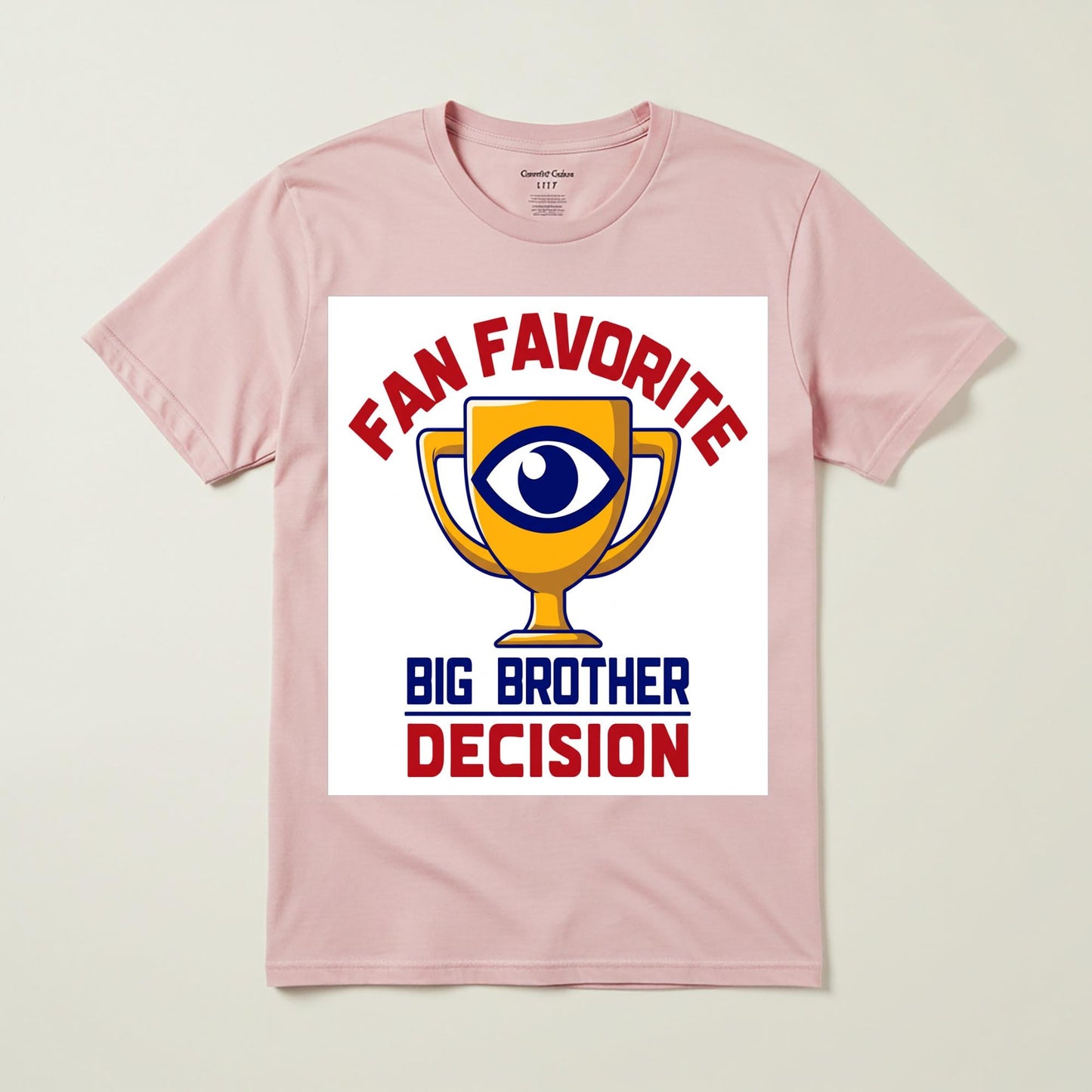Big Brother Fan Favorite Decision Tee | Reality TV Show Merchandise | Eye Trophy Graphic | Unisex Garment Dyed T-Shirt Gift for Avid Viewers