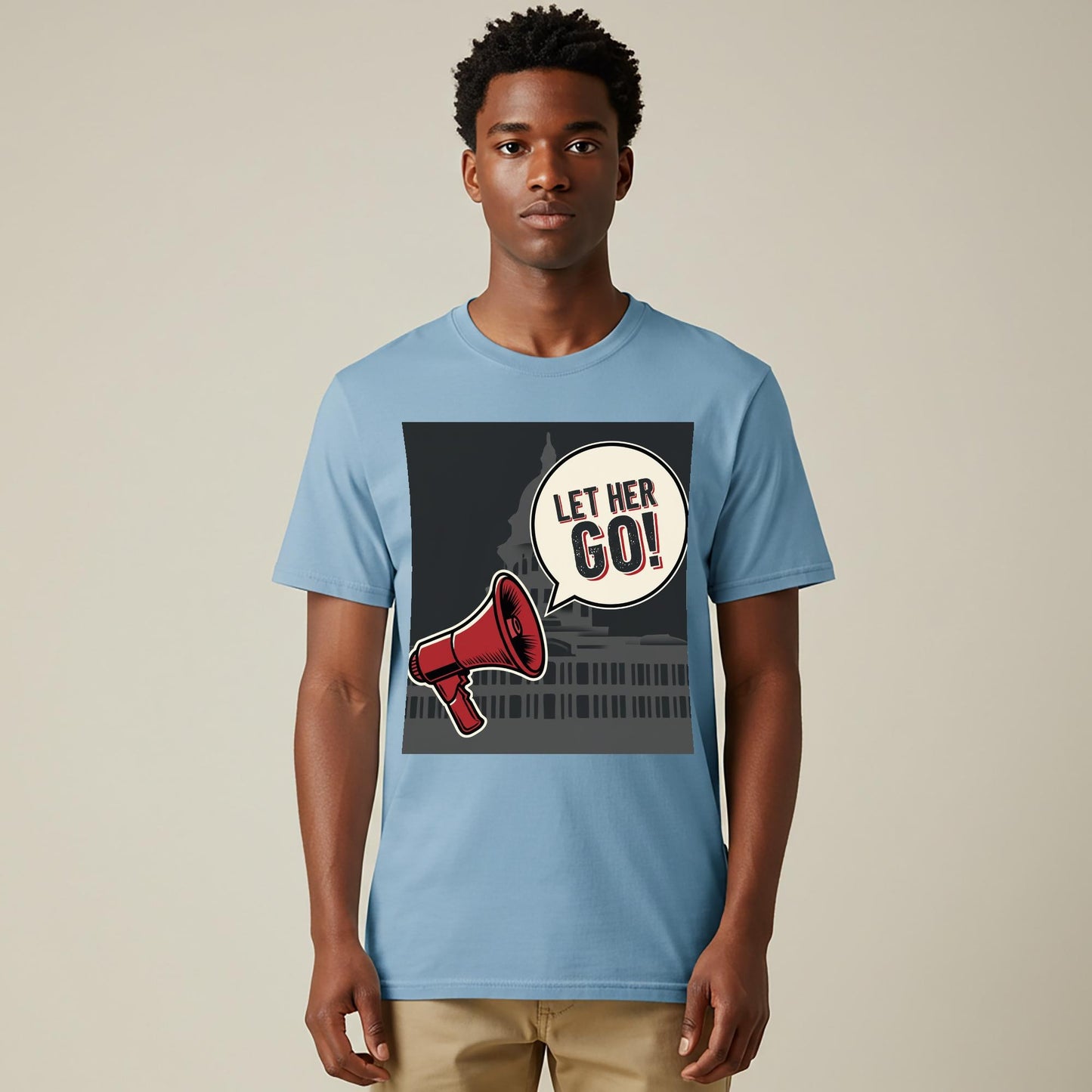 Let Her Go Protest Shirt | Activist Tee | Political Statement Apparel | Freedom Civil Liberties Vintage Graphic Unisex Garment Dyed T-shirt