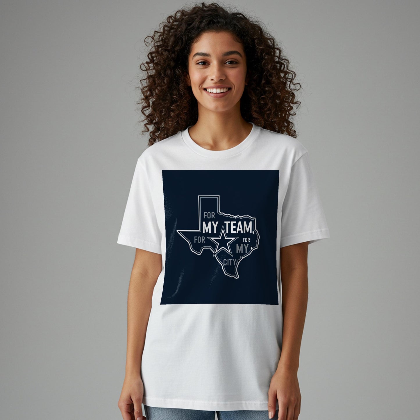 Unisex Garment-Dyed Dallas Cowboys Texas Pride T-Shirt | For My Team For My City NFL Fan Apparel | Game Day Football Tee Gift for Fans