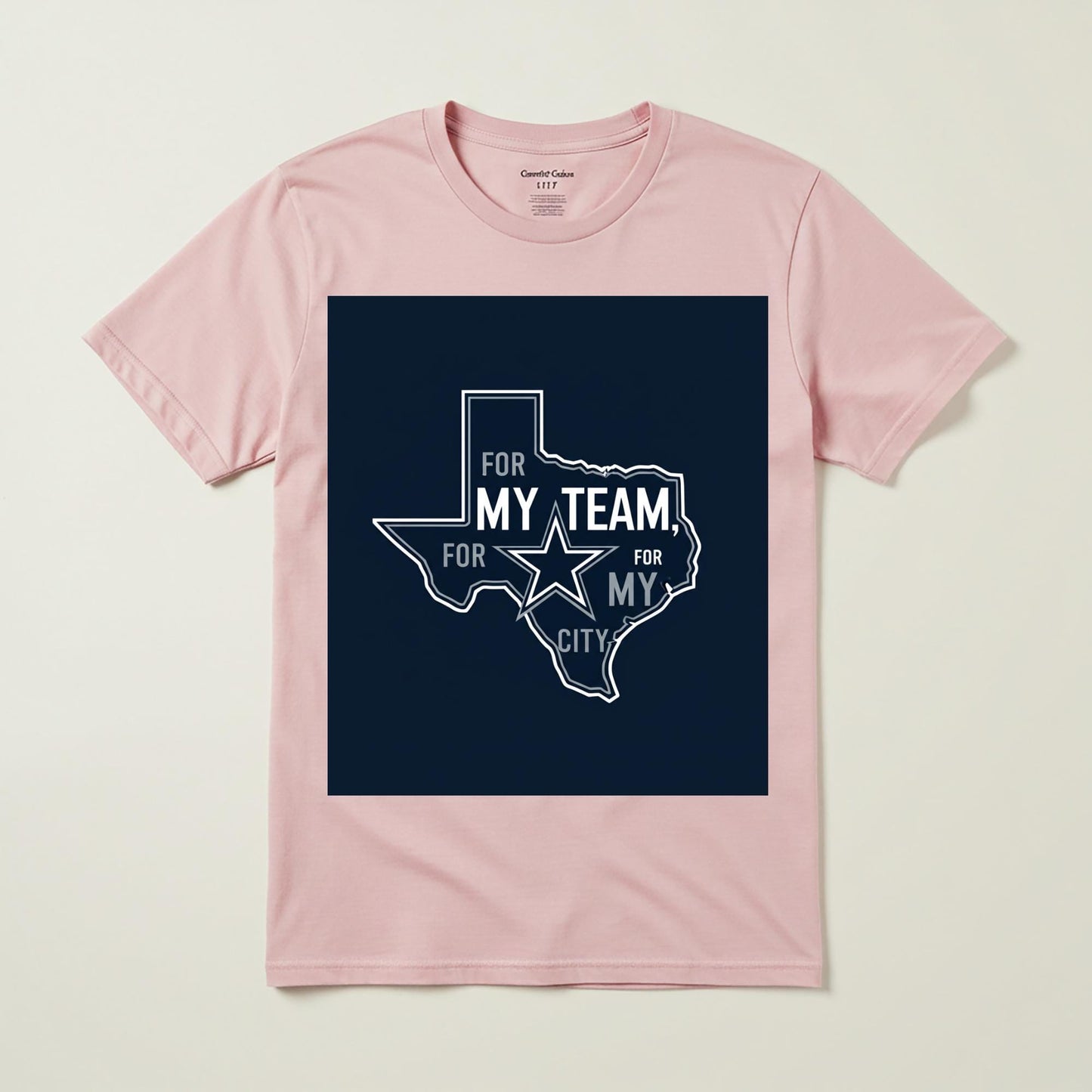 Unisex Garment-Dyed Dallas Cowboys Texas Pride T-Shirt | For My Team For My City NFL Fan Apparel | Game Day Football Tee Gift for Fans