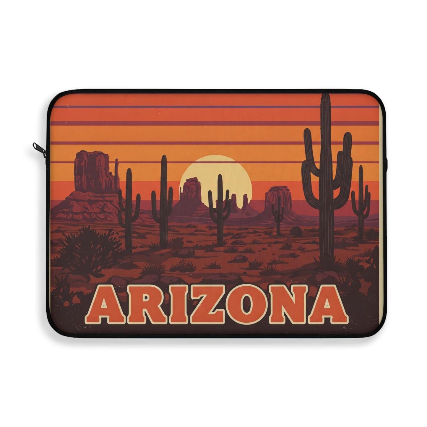 Arizona Desert-Inspired Laptop Bag -Boho Southwest Computer Carry Case -Vibrant Desert Landscape Tote for Free Spirits