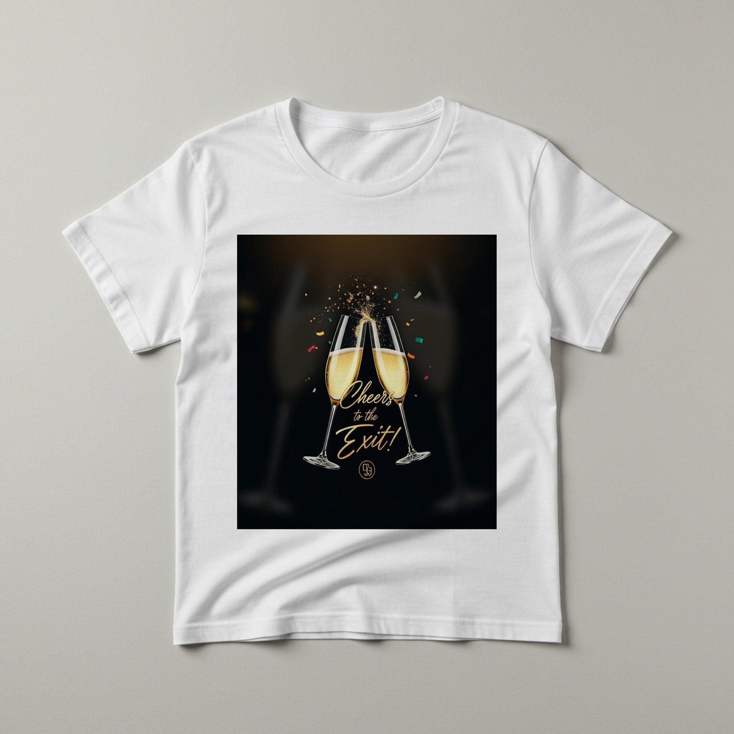 Cheers to the Exit T-Shirt | Farewell Gift for Retirement, Graduation, New Job | Celebration Apparel for New Beginnings & Milestones