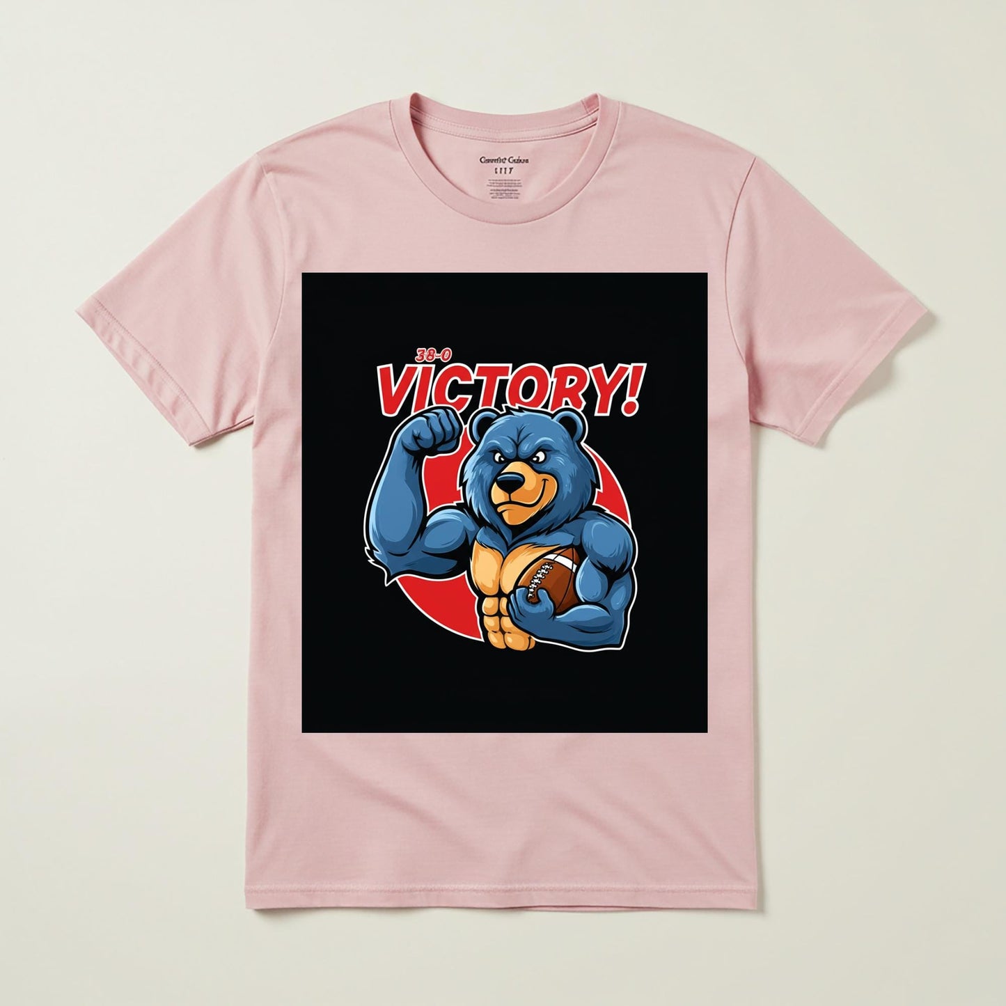 Football Bear Victory T-shirt | Game Day Apparel | Unisex Garment-Dyed Tee | Sports Fan Gift | Winning Team Spirit Wear | Champion Bear Art