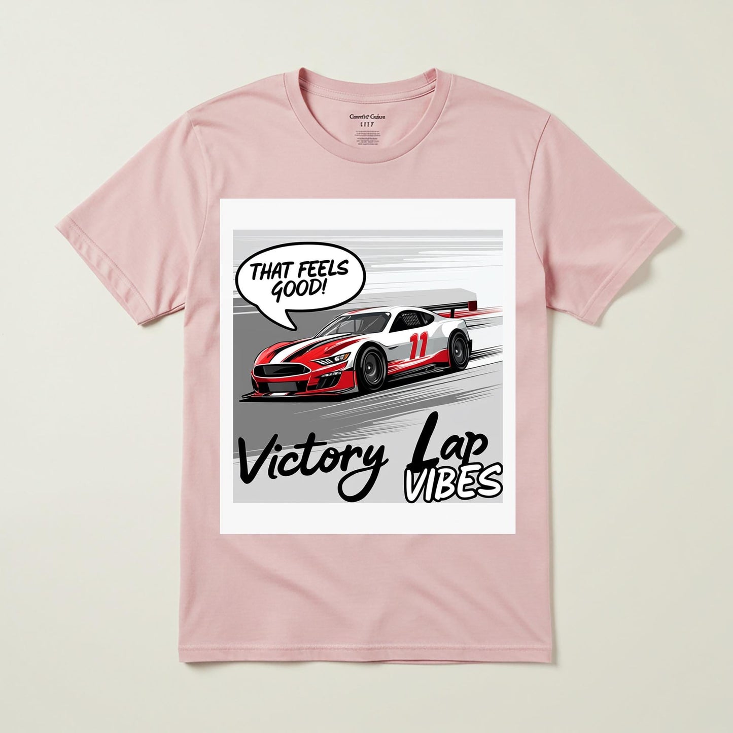 Unisex Garment-Dyed Race Car T-Shirt | Victory Lap Vibes Sports Car Graphic Tee | Motorsports Fan Apparel | Adrenaline Speed Enthusiast Gift