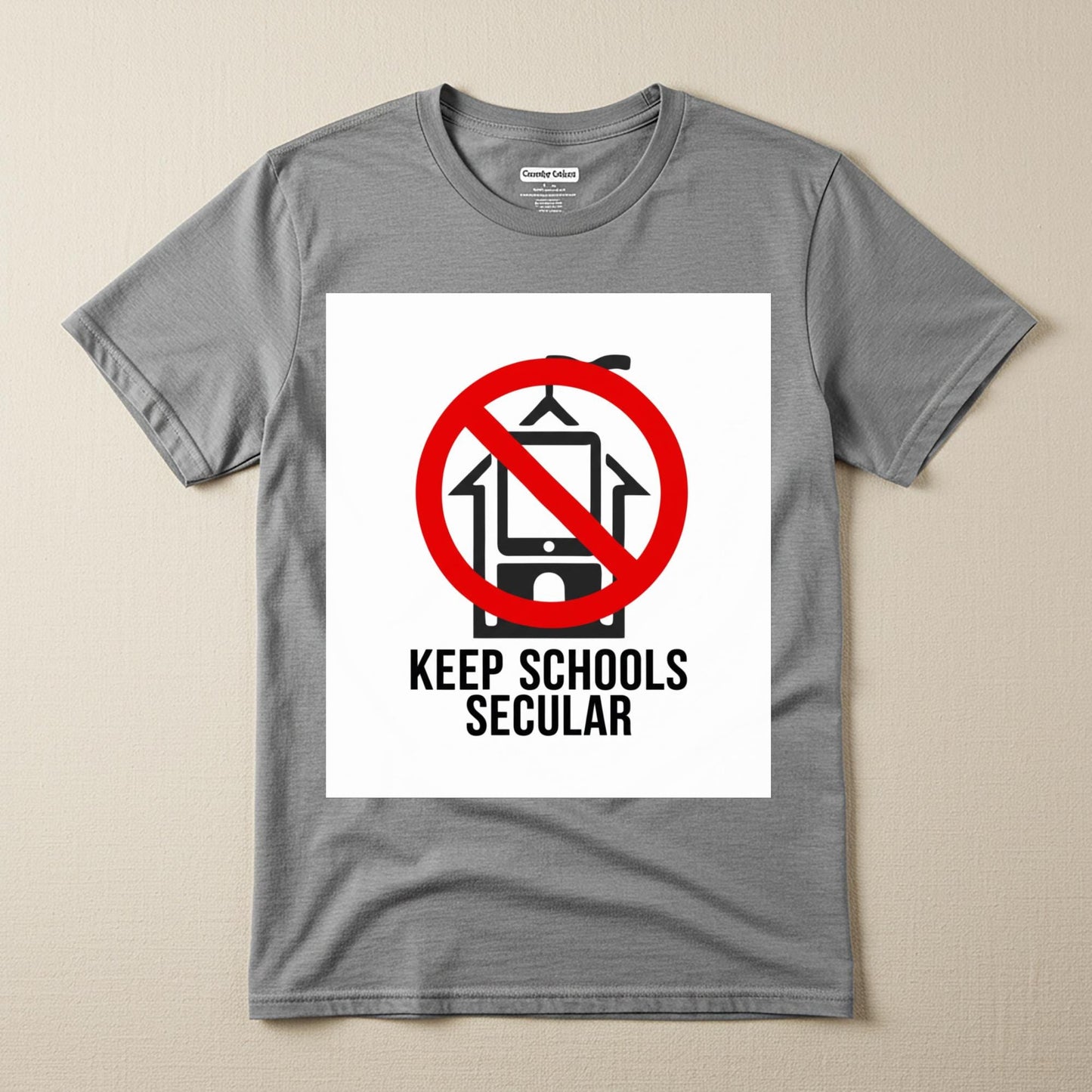 Keep Schools Secular Unisex Garment-Dyed T-shirt | Separation of Church and State Activist Protest Wear | Secular Education Advocate Tee