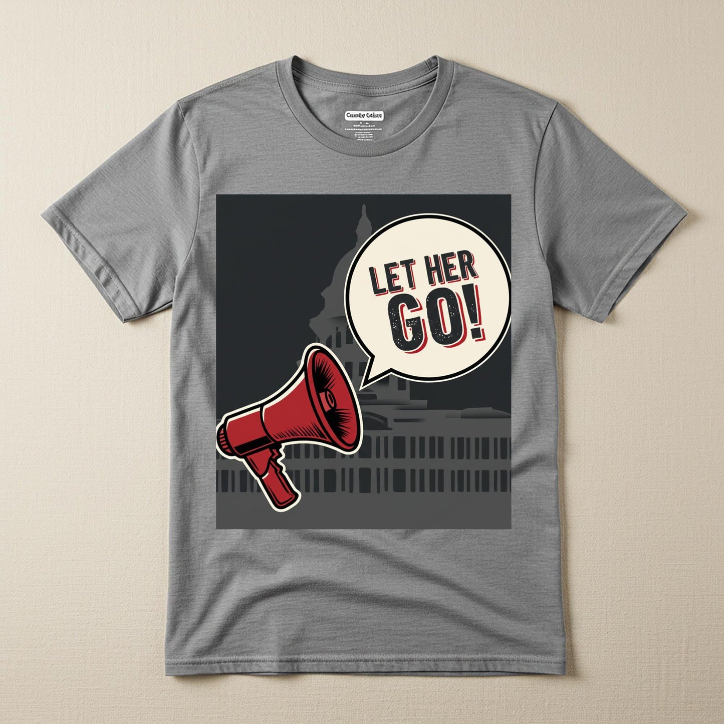 Let Her Go Protest Shirt | Activist Tee | Political Statement Apparel | Freedom Civil Liberties Vintage Graphic Unisex Garment Dyed T-shirt