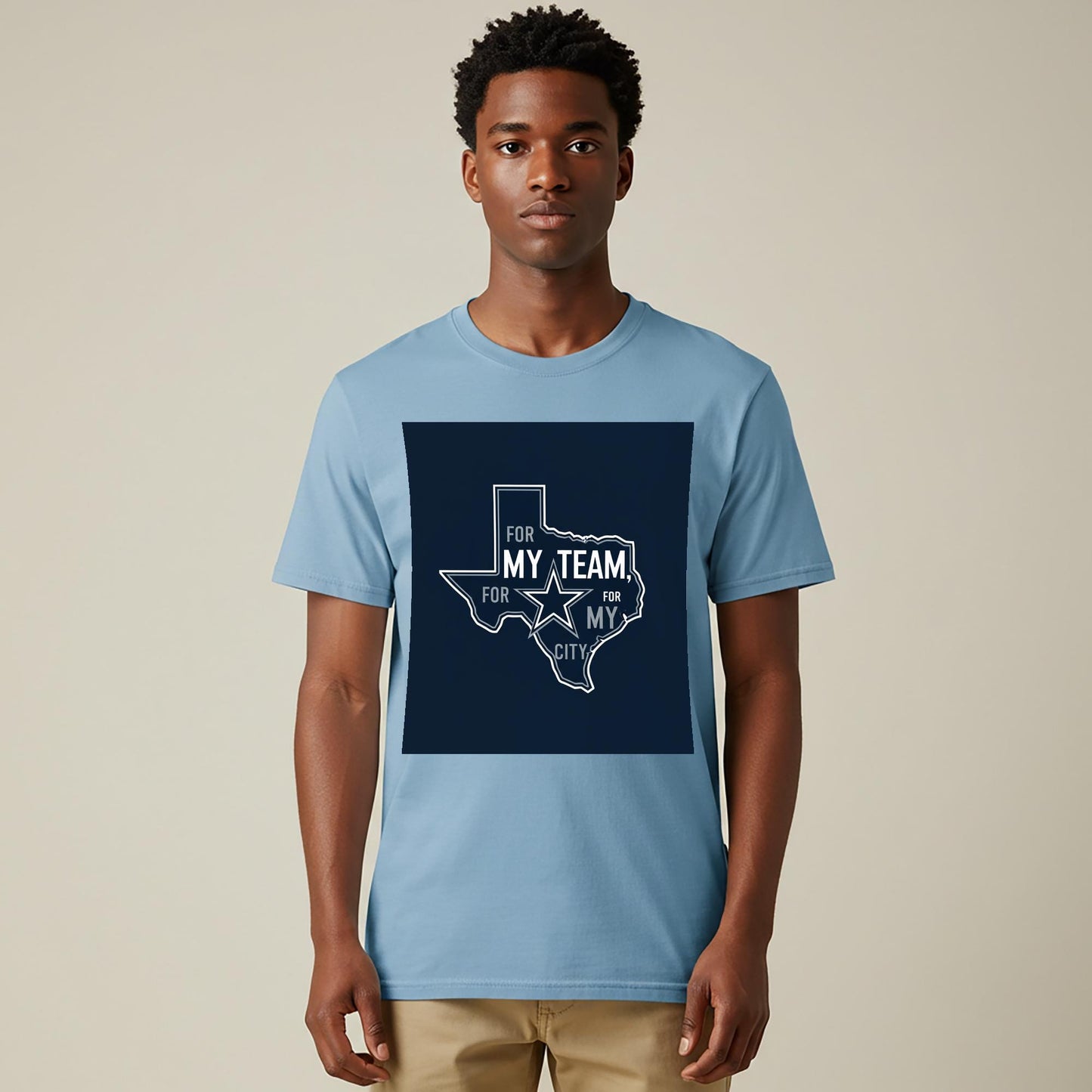 Unisex Garment-Dyed Dallas Cowboys Texas Pride T-Shirt | For My Team For My City NFL Fan Apparel | Game Day Football Tee Gift for Fans