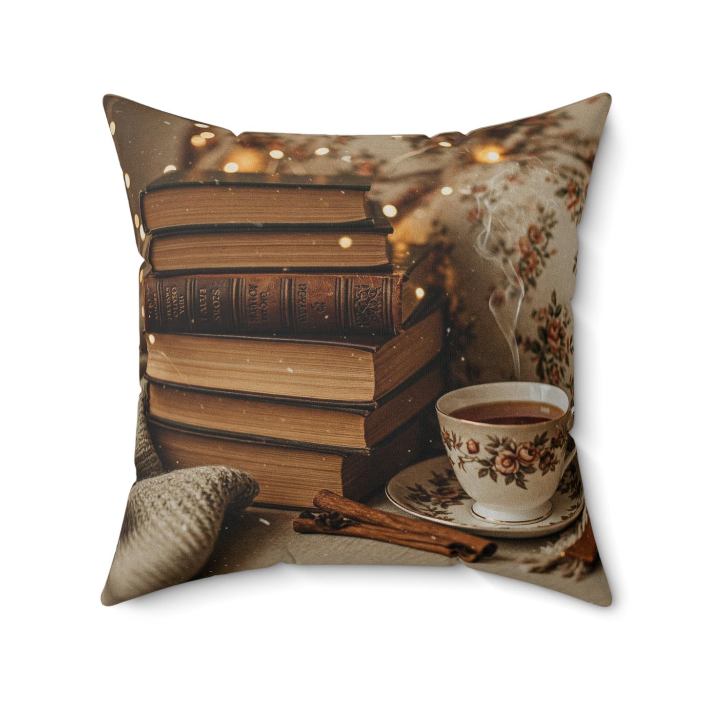 Cozy Book Nook Throw Pillow - Literary Decor for Book Lovers & Reading Corners