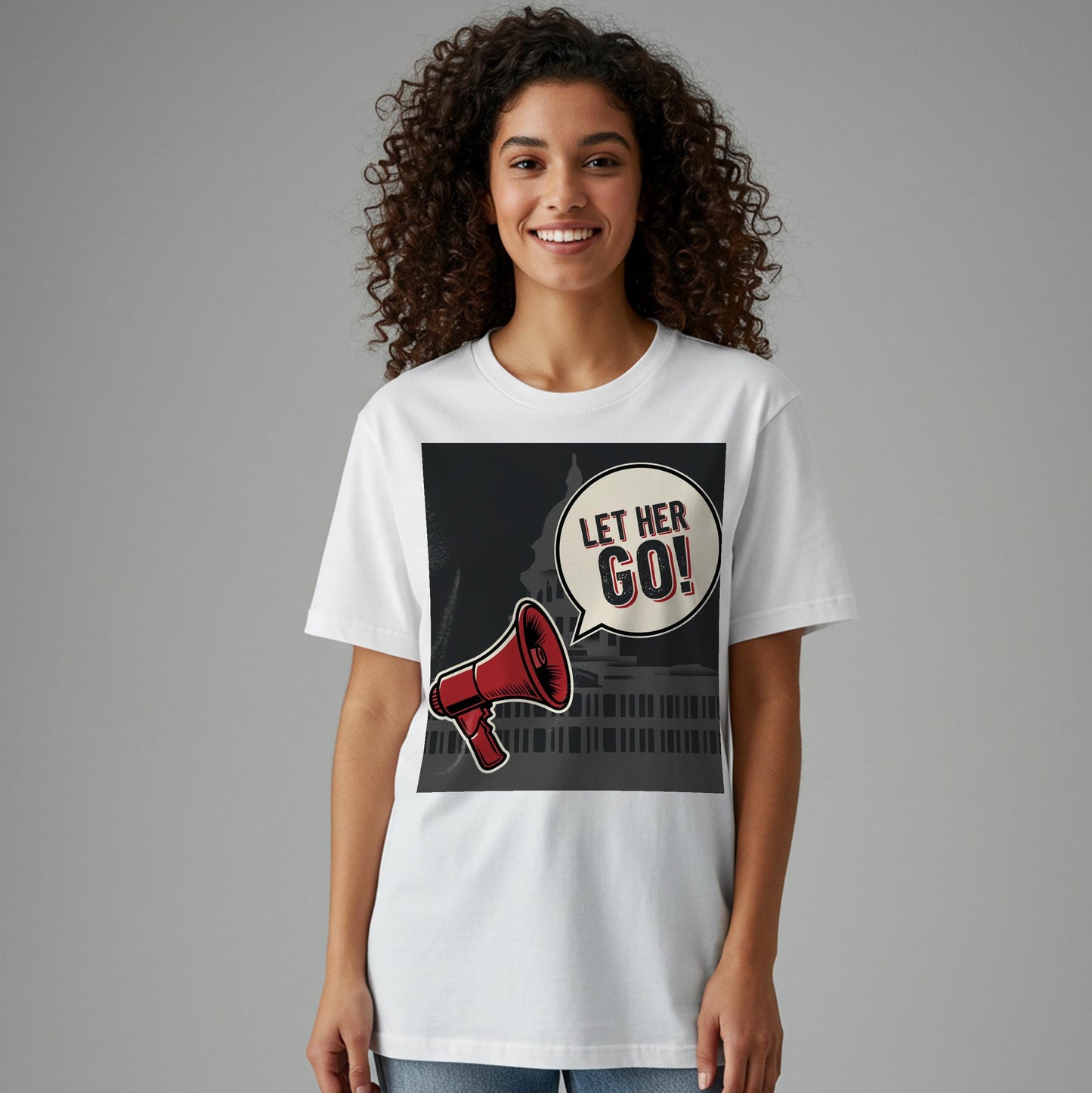 Let Her Go Protest Shirt | Activist Tee | Political Statement Apparel | Freedom Civil Liberties Vintage Graphic Unisex Garment Dyed T-shirt