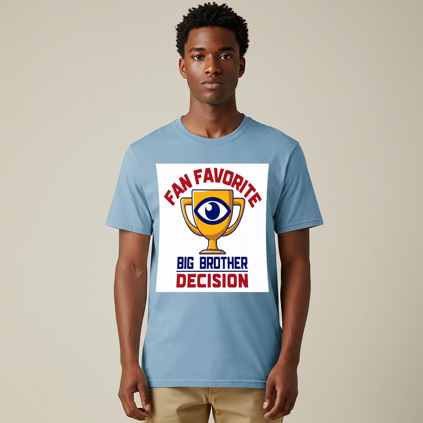 Big Brother Fan Favorite Decision Tee | Reality TV Show Merchandise | Eye Trophy Graphic | Unisex Garment Dyed T-Shirt Gift for Avid Viewers