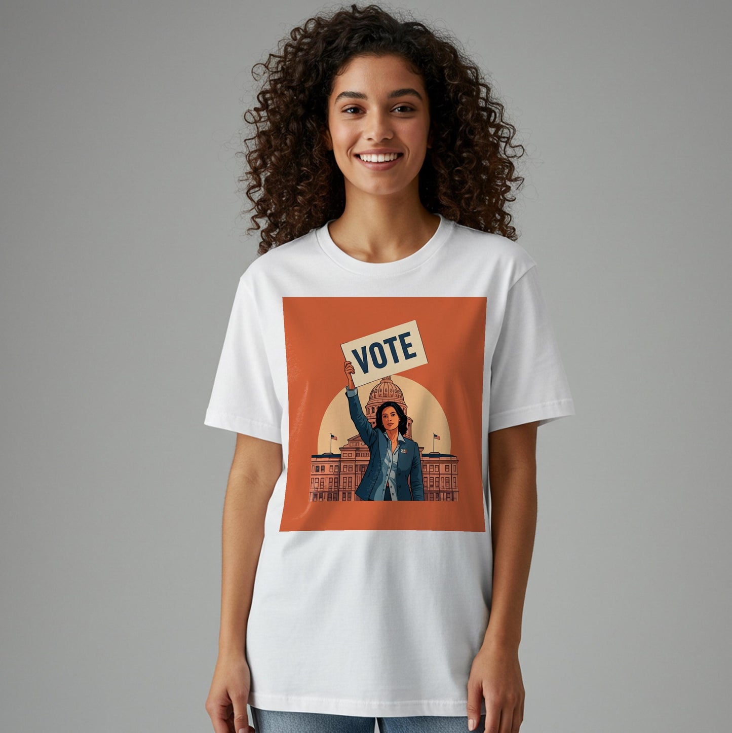 Empowering Vote T-shirt | Civic Engagement Democracy Apparel | Womens Empowerment Political Activism Tee | Get Out The Vote GOTV Shirt