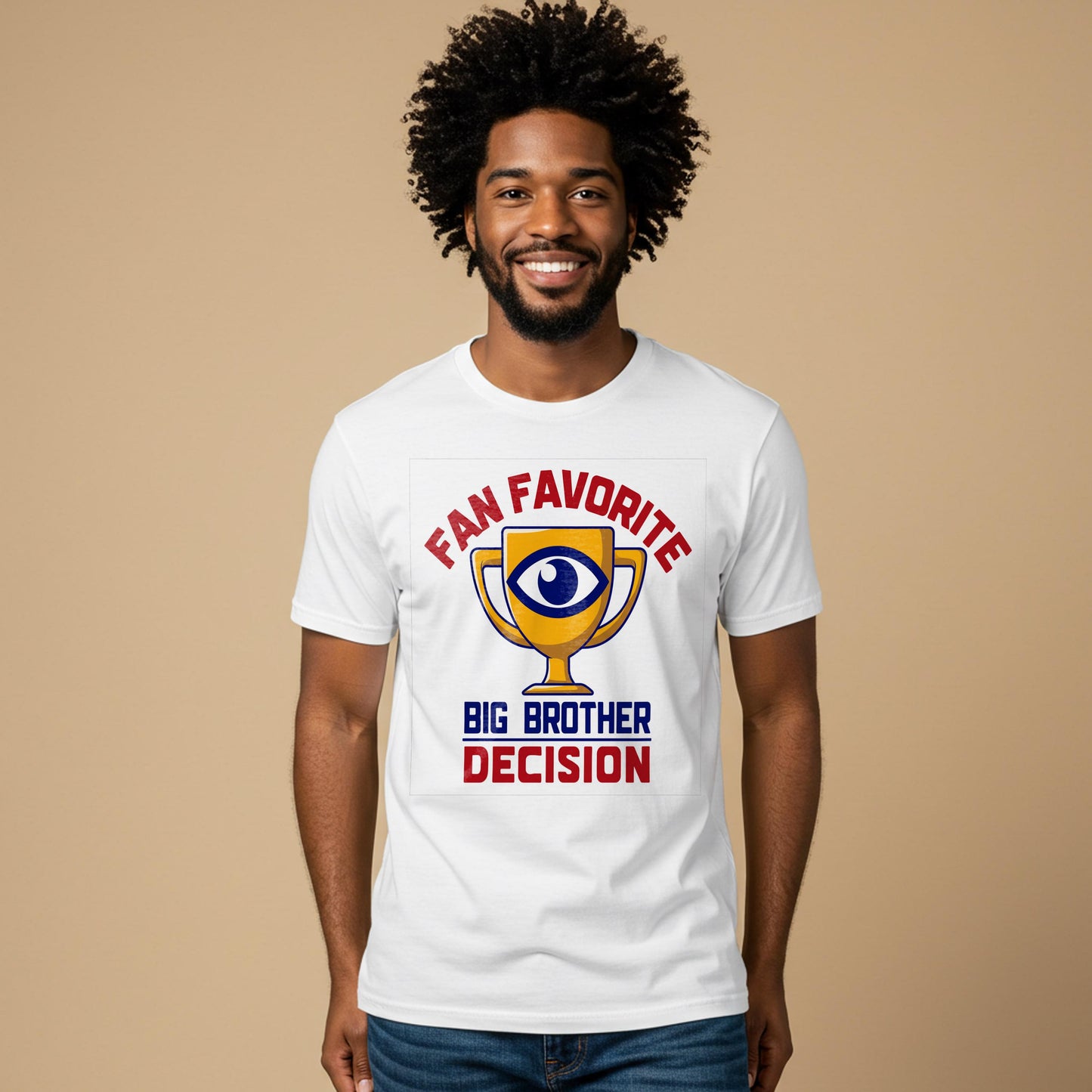 Big Brother Fan Favorite Decision Tee | Reality TV Show Merchandise | Eye Trophy Graphic | Unisex Garment Dyed T-Shirt Gift for Avid Viewers