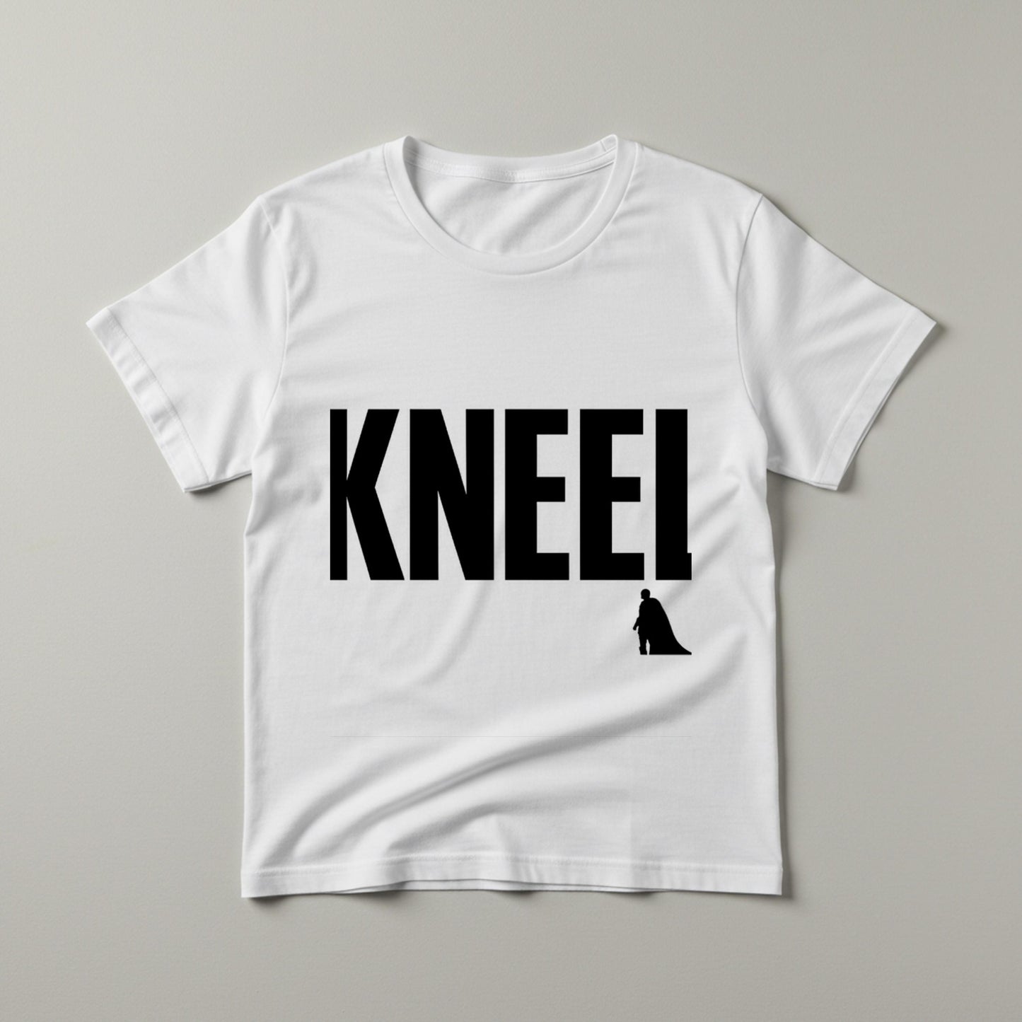 Kneel T-Shirt General Zod Iconic Movie Quote Pop Culture Superhero Villain Tee Minimalist Design Unisex Garment-Dyed Shirt Fan Gift