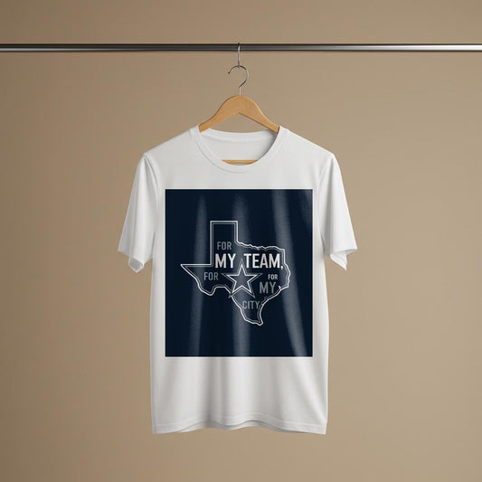 Unisex Garment-Dyed Dallas Cowboys Texas Pride T-Shirt | For My Team For My City NFL Fan Apparel | Game Day Football Tee Gift for Fans