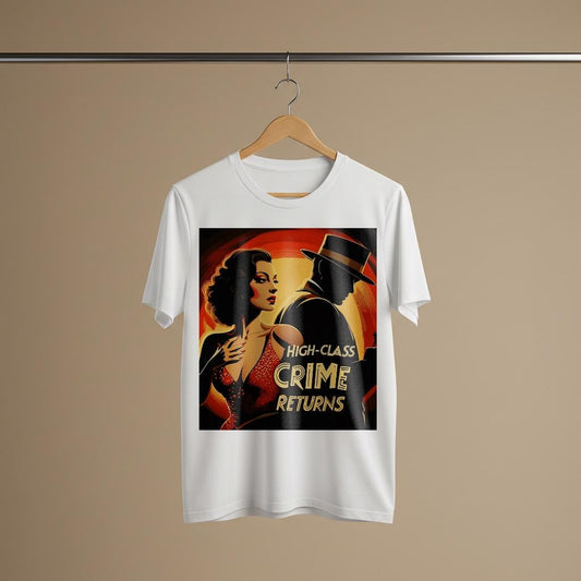 Unisex Garment-Dyed Film Noir T-shirt | Vintage Crime Pulp Fiction Art Tee | Mystery Lover Gift Retro Glamour Classic Hollywood Style